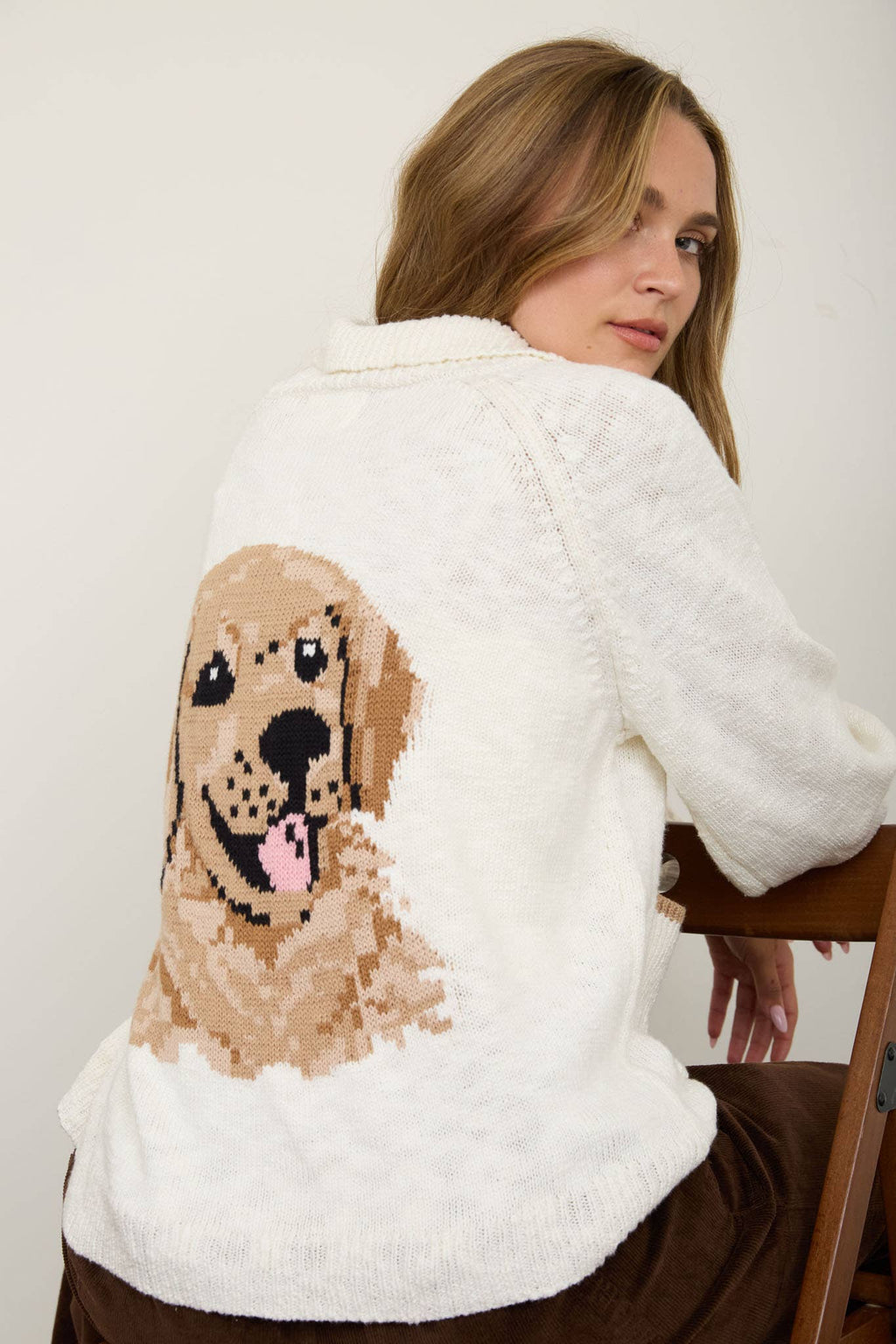Golden Button Down Cardigan