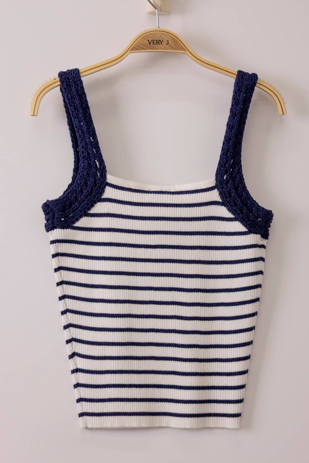 Crochet Knit Stripe Tank