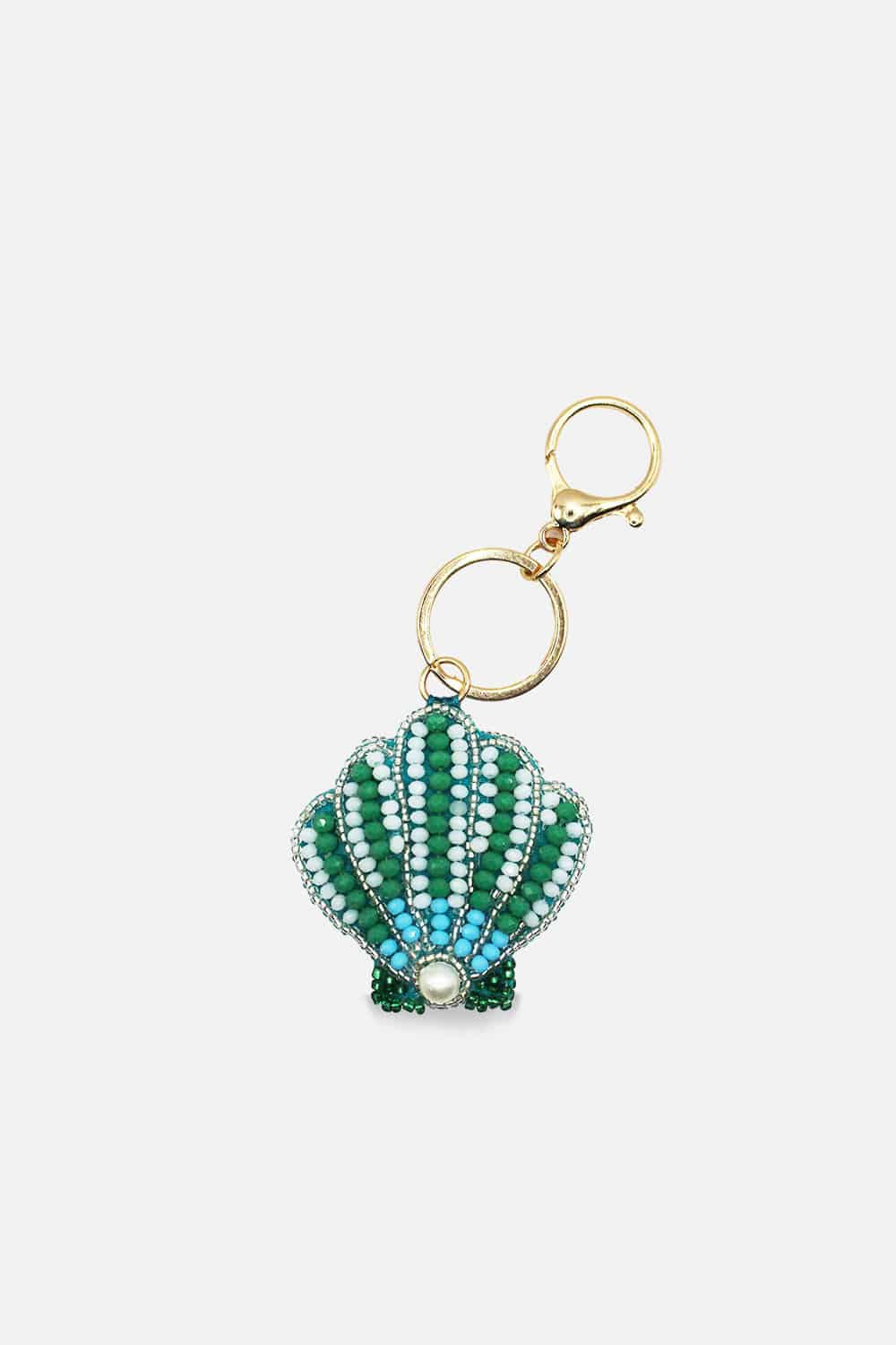 Seashell Beaded Bag Charm