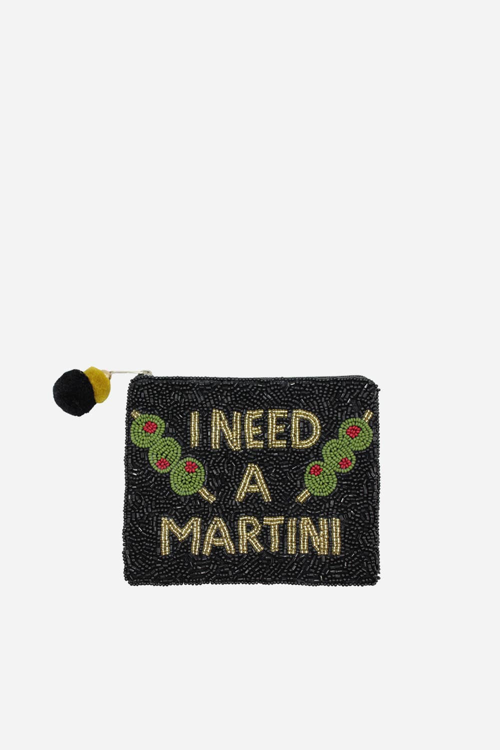 I Need A Martini Beaded Coin Pouch