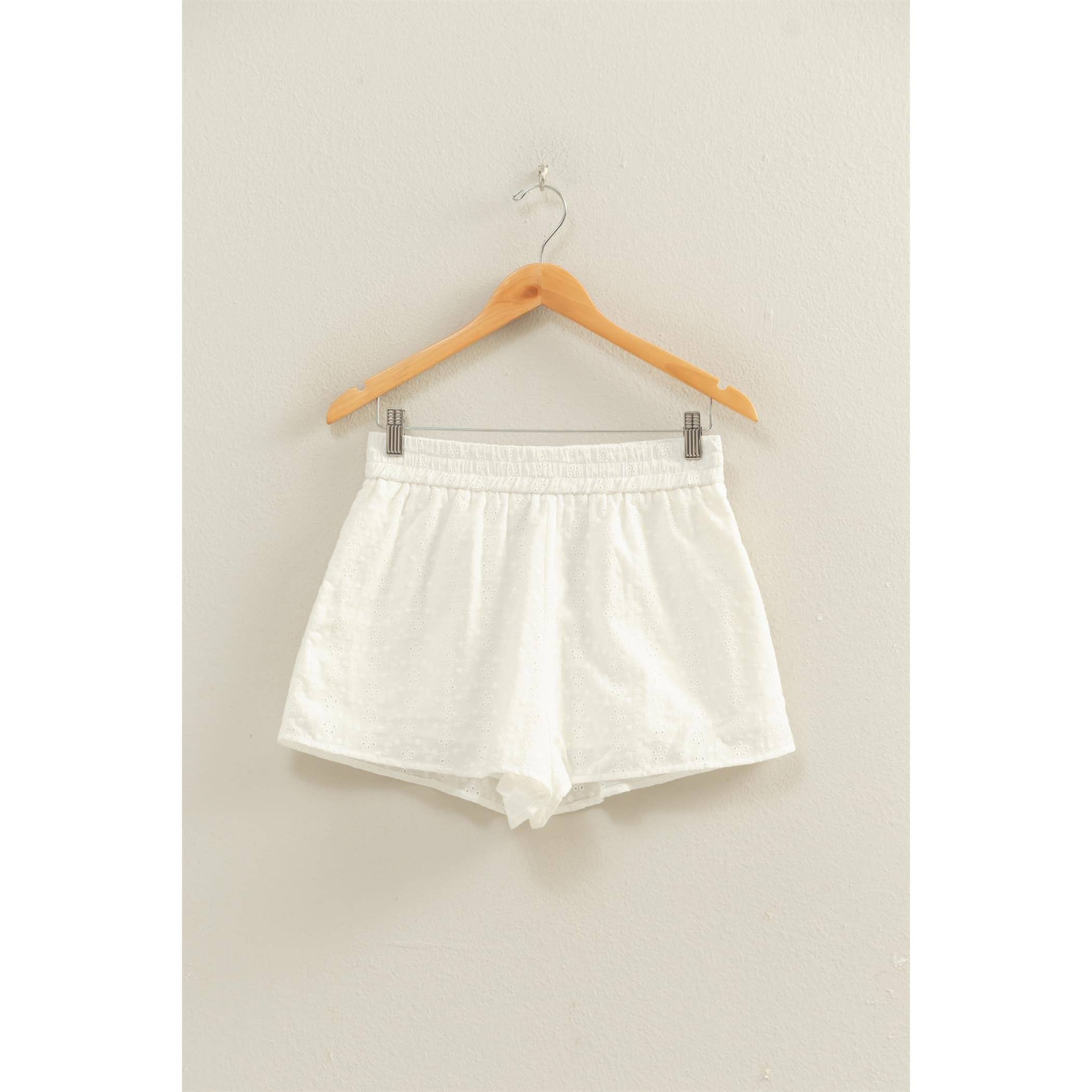 Cotton Eyelet Shorts