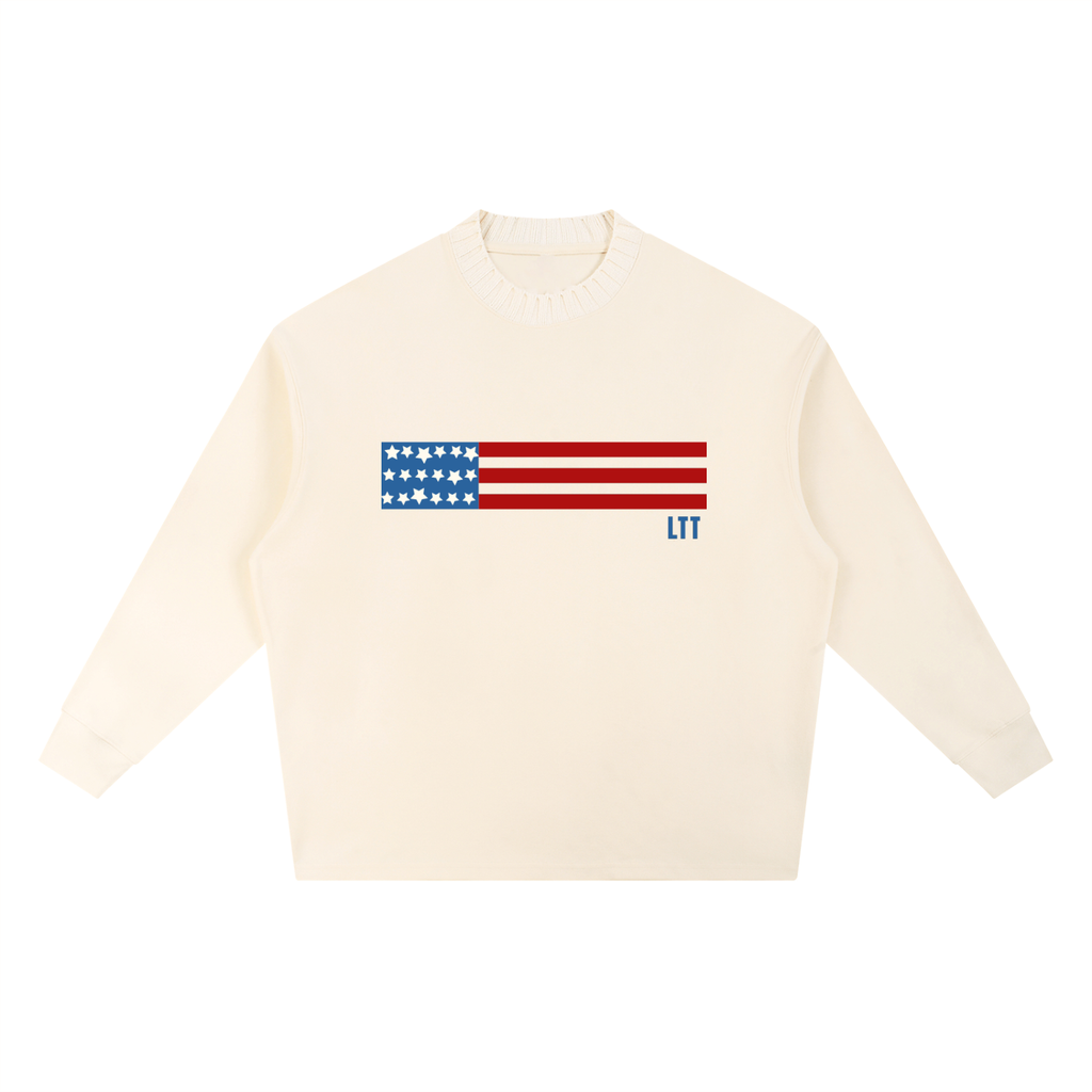 Knitted Round Neck Oversize Sweatshirt