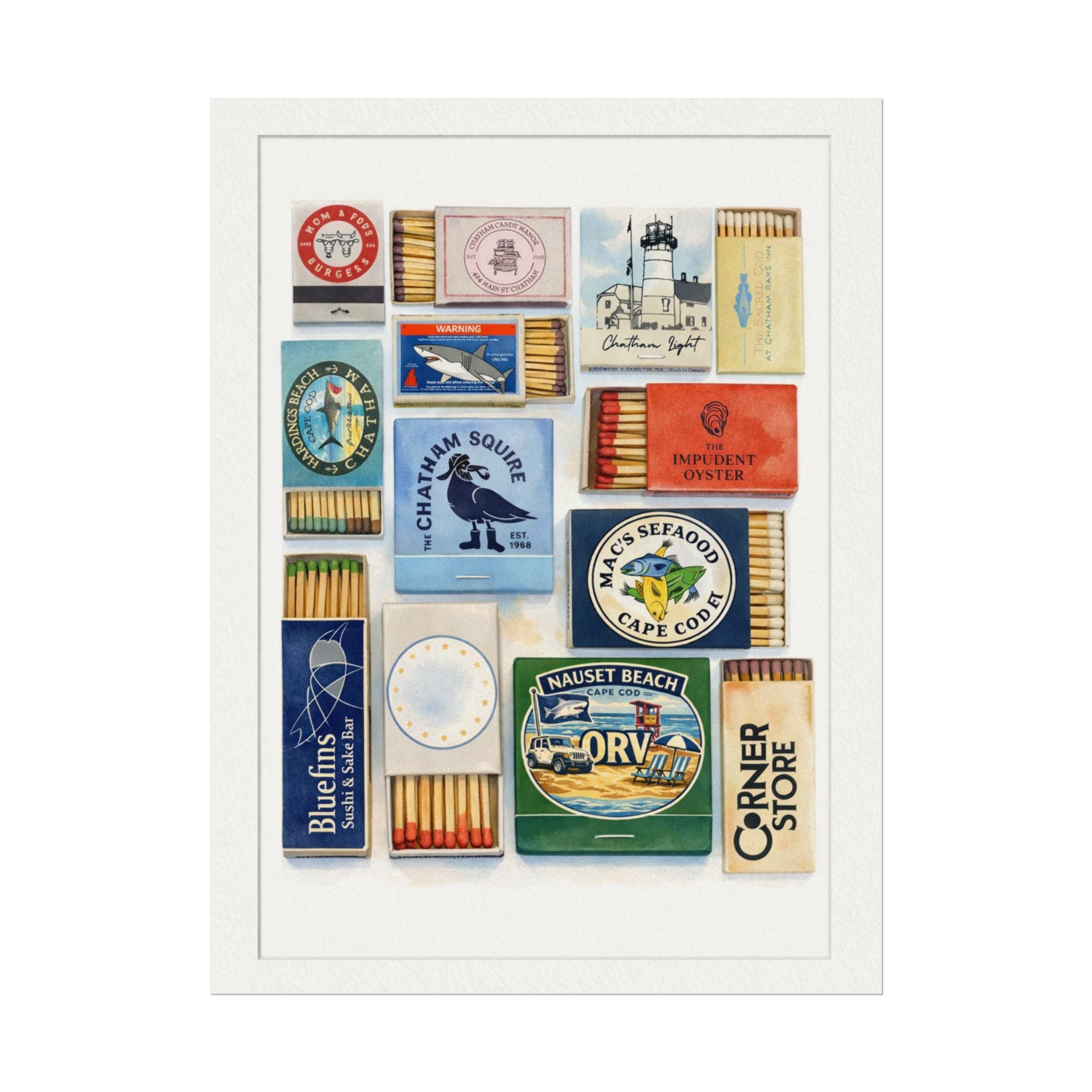 Chatham, MA - Matchbox print