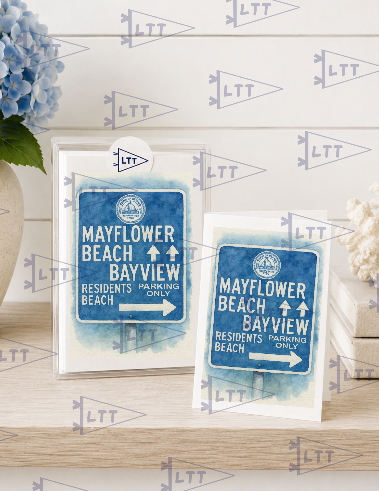 Mayflower beach sign Print and card