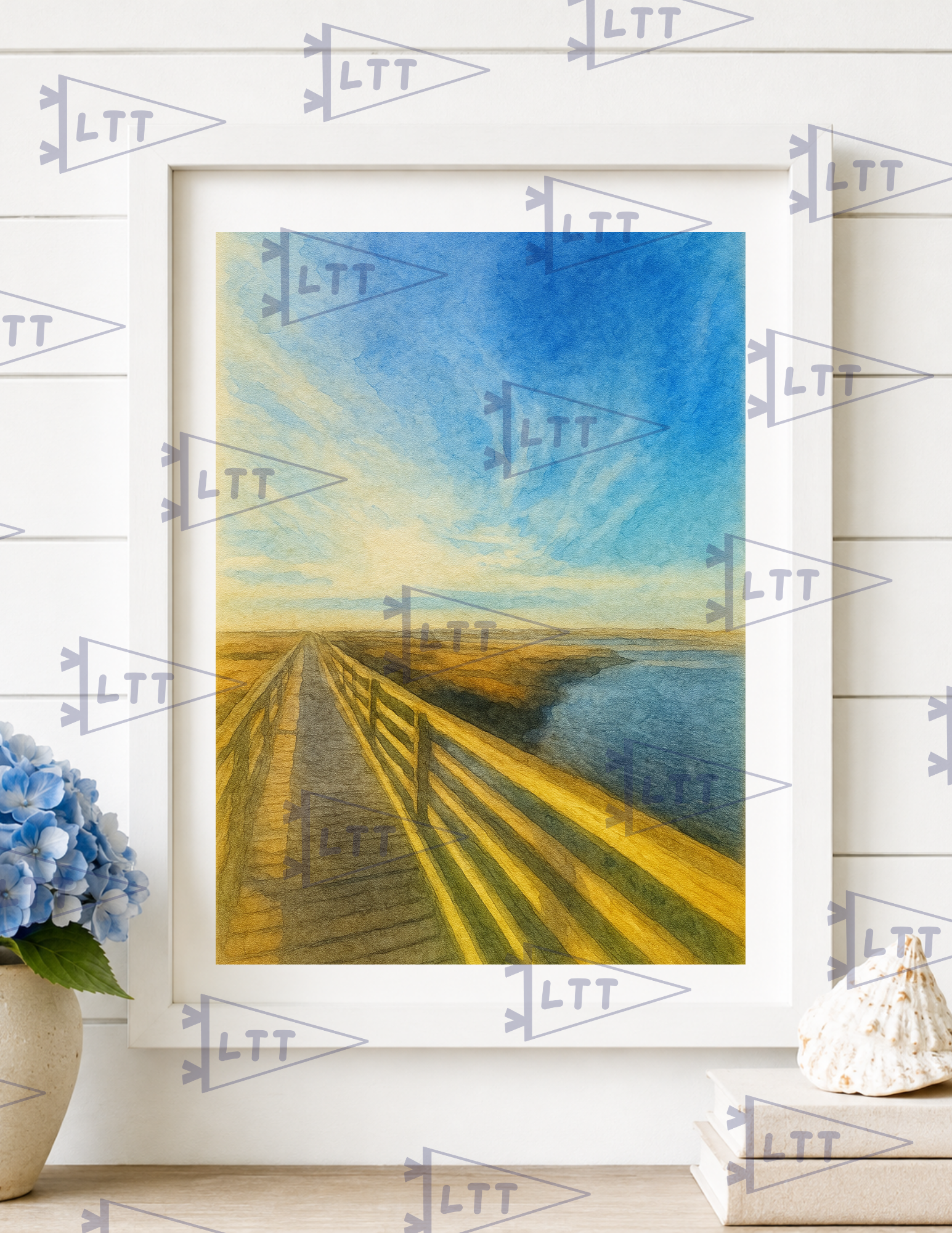 Greys Beach Boardwalk Print and card