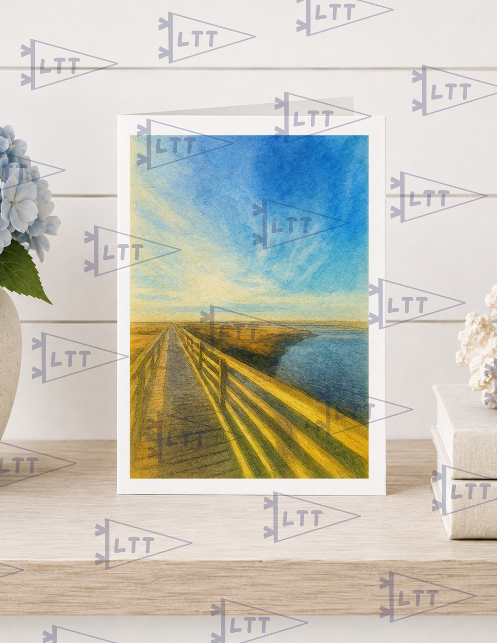 Greys Beach Boardwalk Print and card