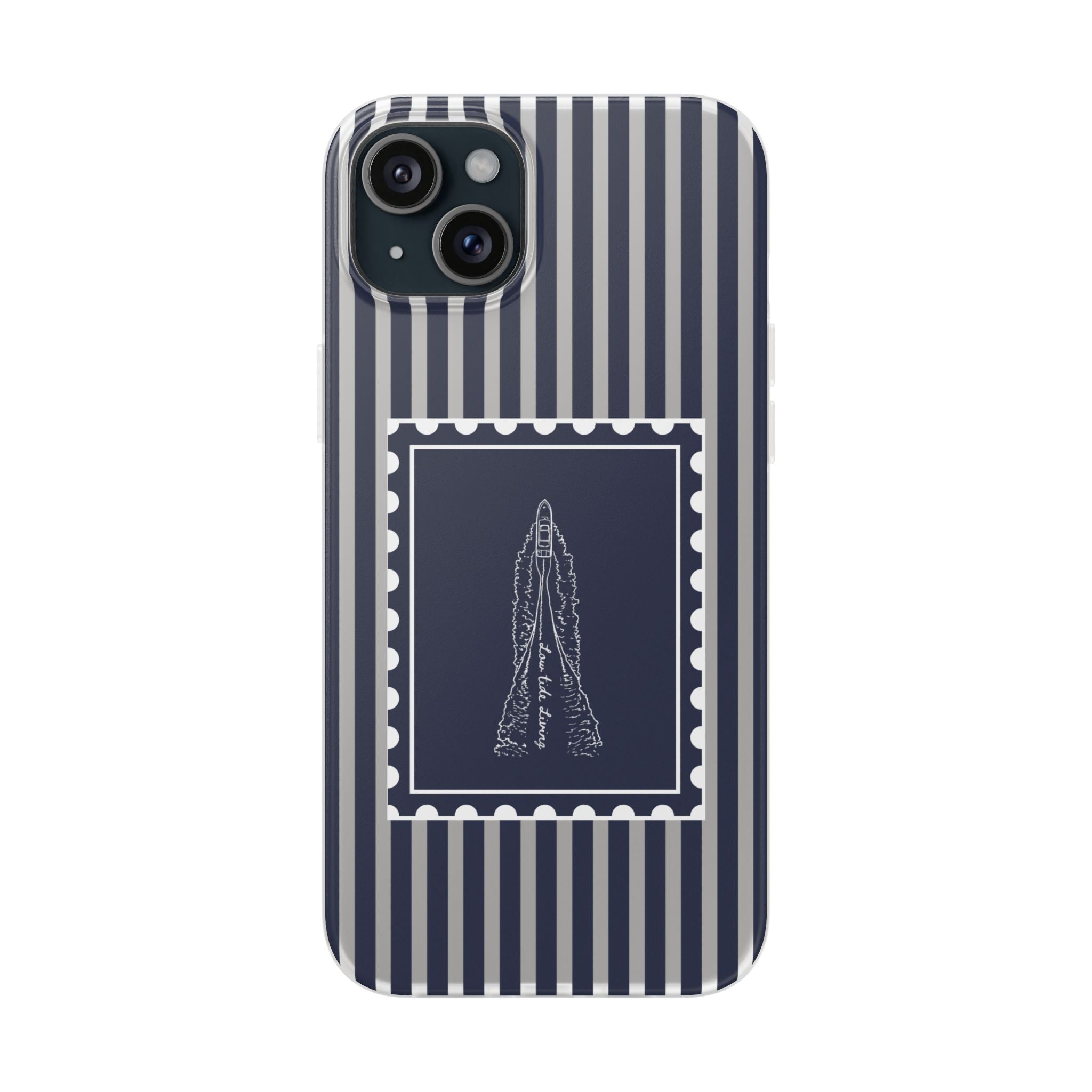 All Day Off Shore wake- Navy stripe phone case