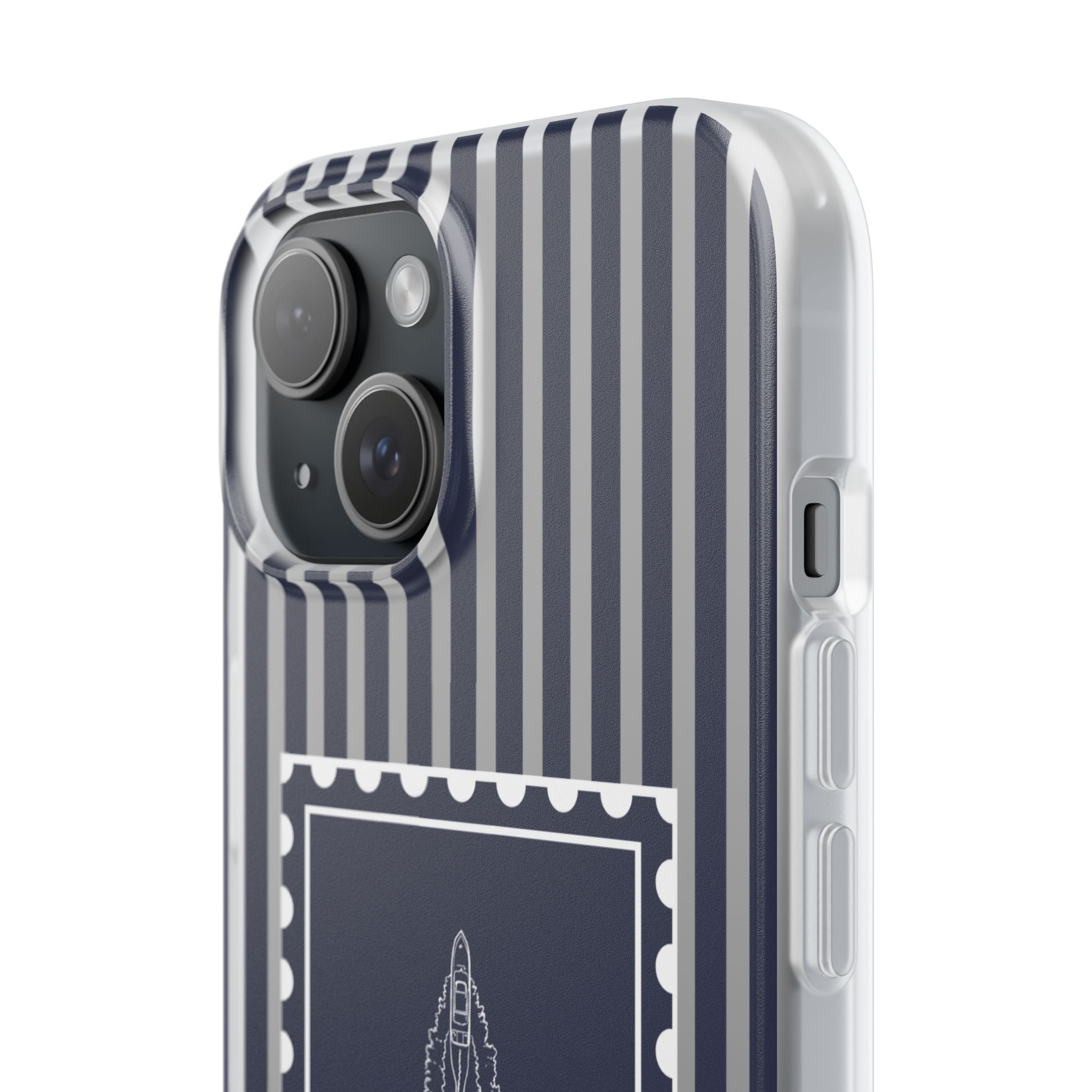 All Day Off Shore wake- Navy stripe phone case