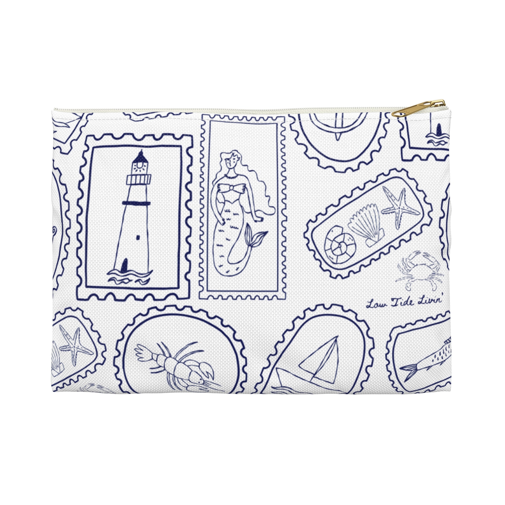 Stamped by the Sea- Toiletry bag/ Make up Bag
