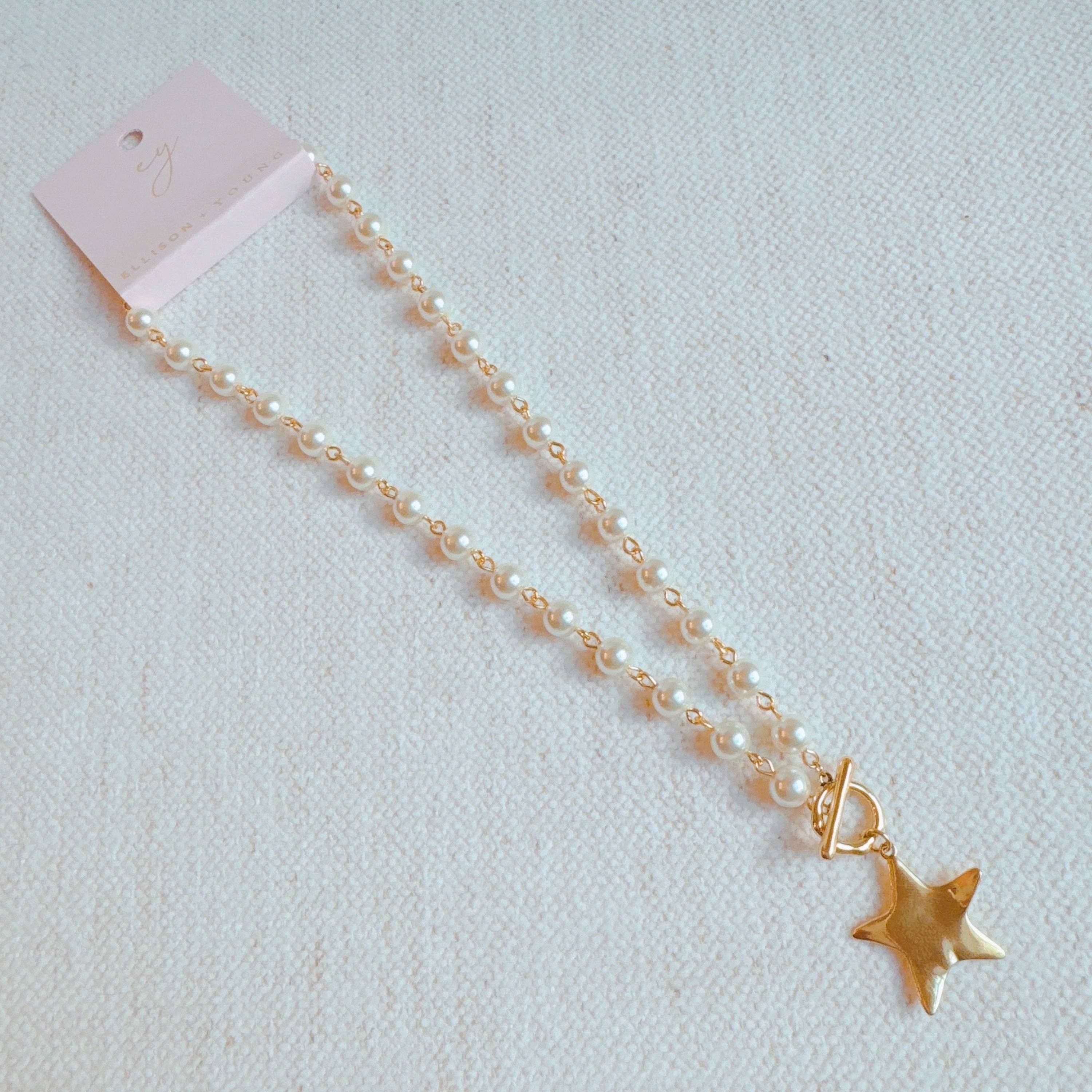 Star Pearl Chain Necklace