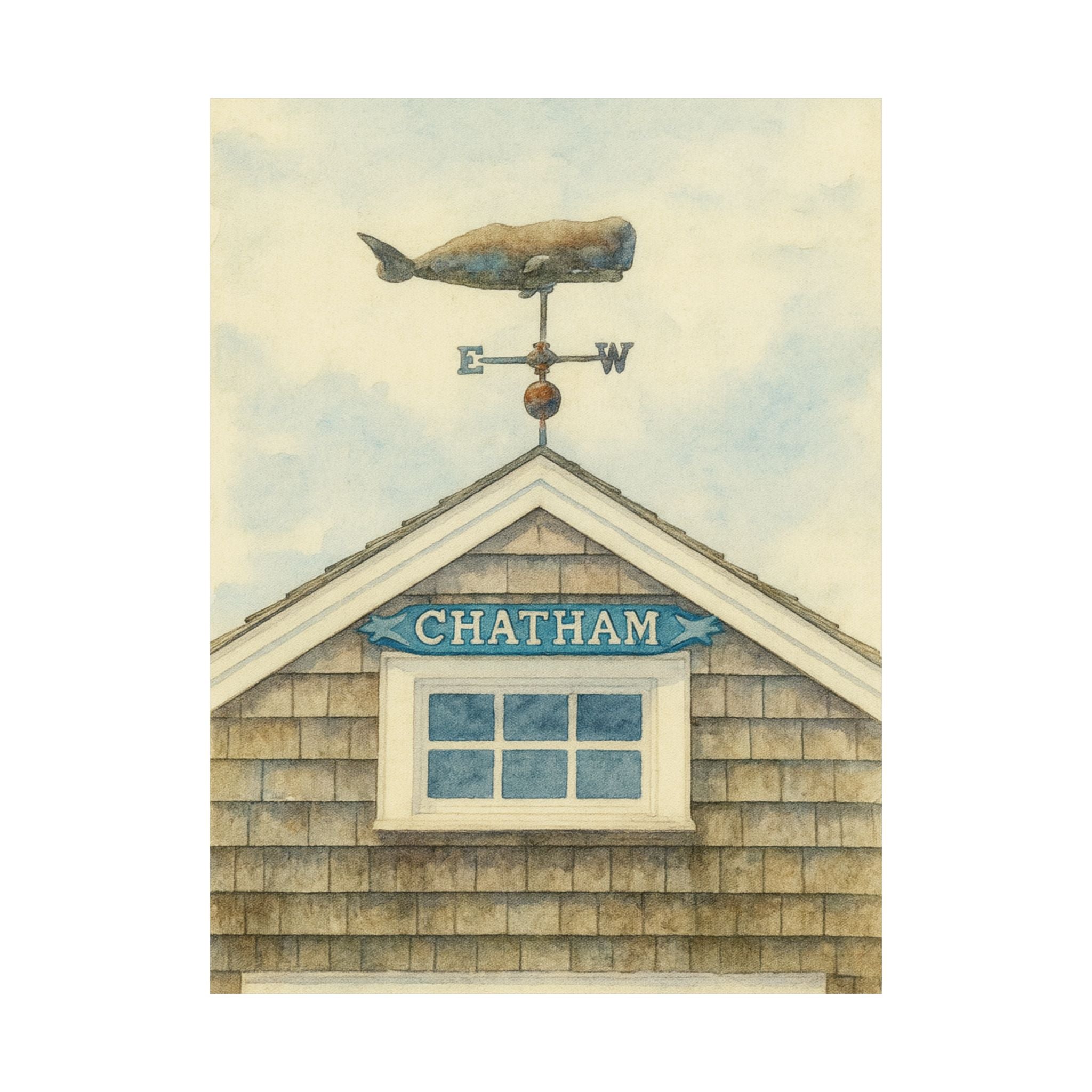 Chatham Whale House Print