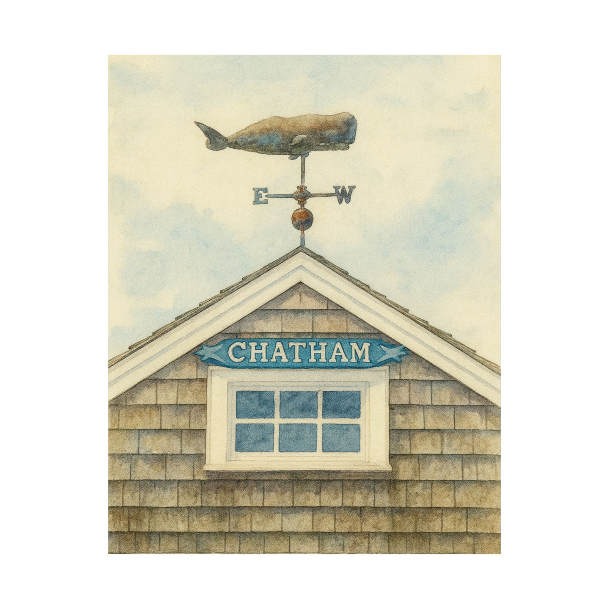 Chatham Whale House Print