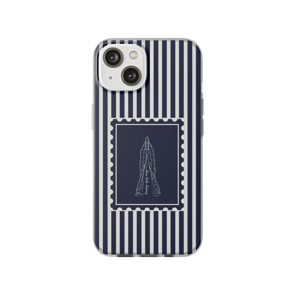 All Day Off Shore wake- Navy stripe phone case