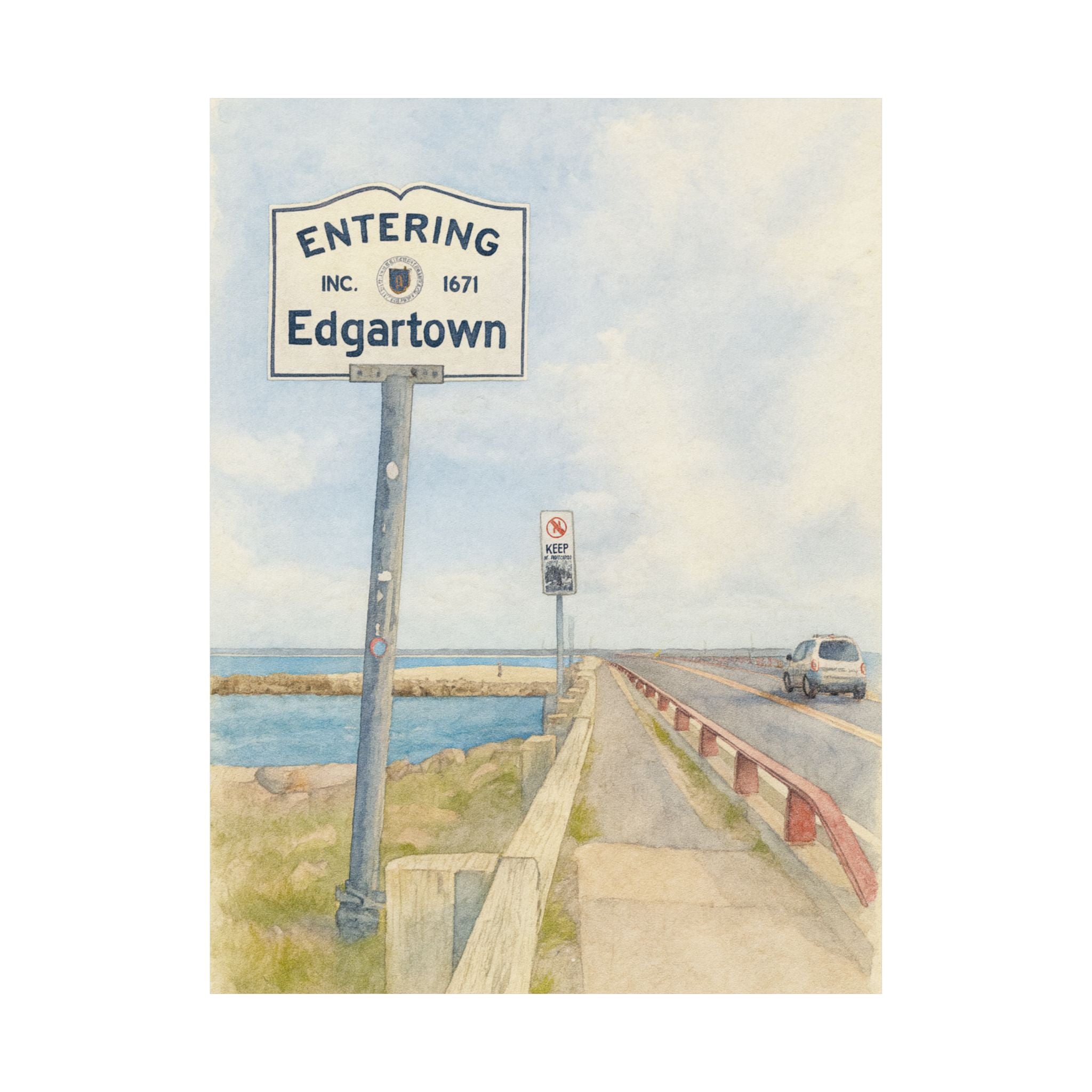 Entering Edgartown Print