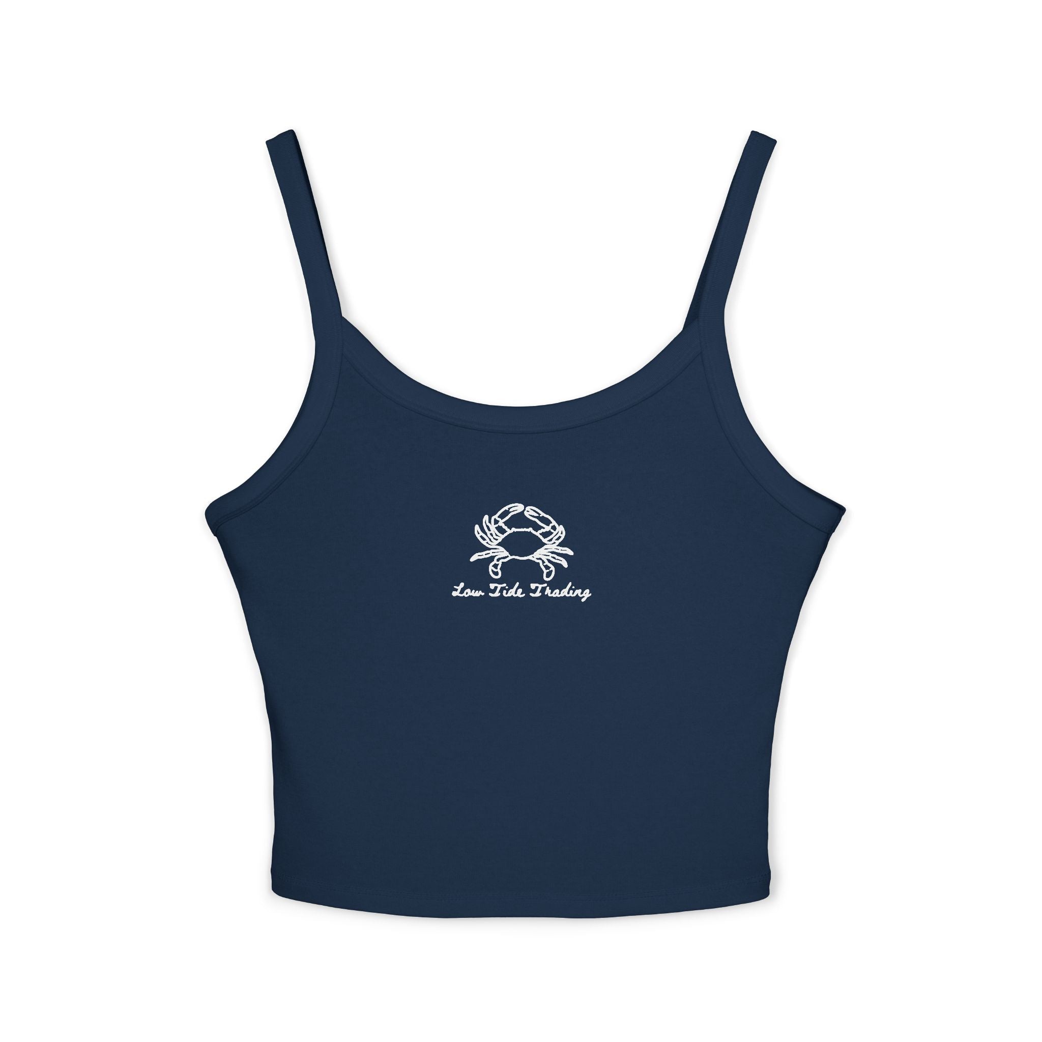 Crab Logo Women's Spaghetti Strap Tank Top — Nautical Beachy Summer Tee
