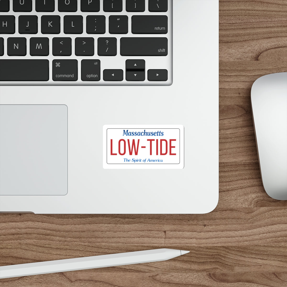 Low tide license plate Sticker