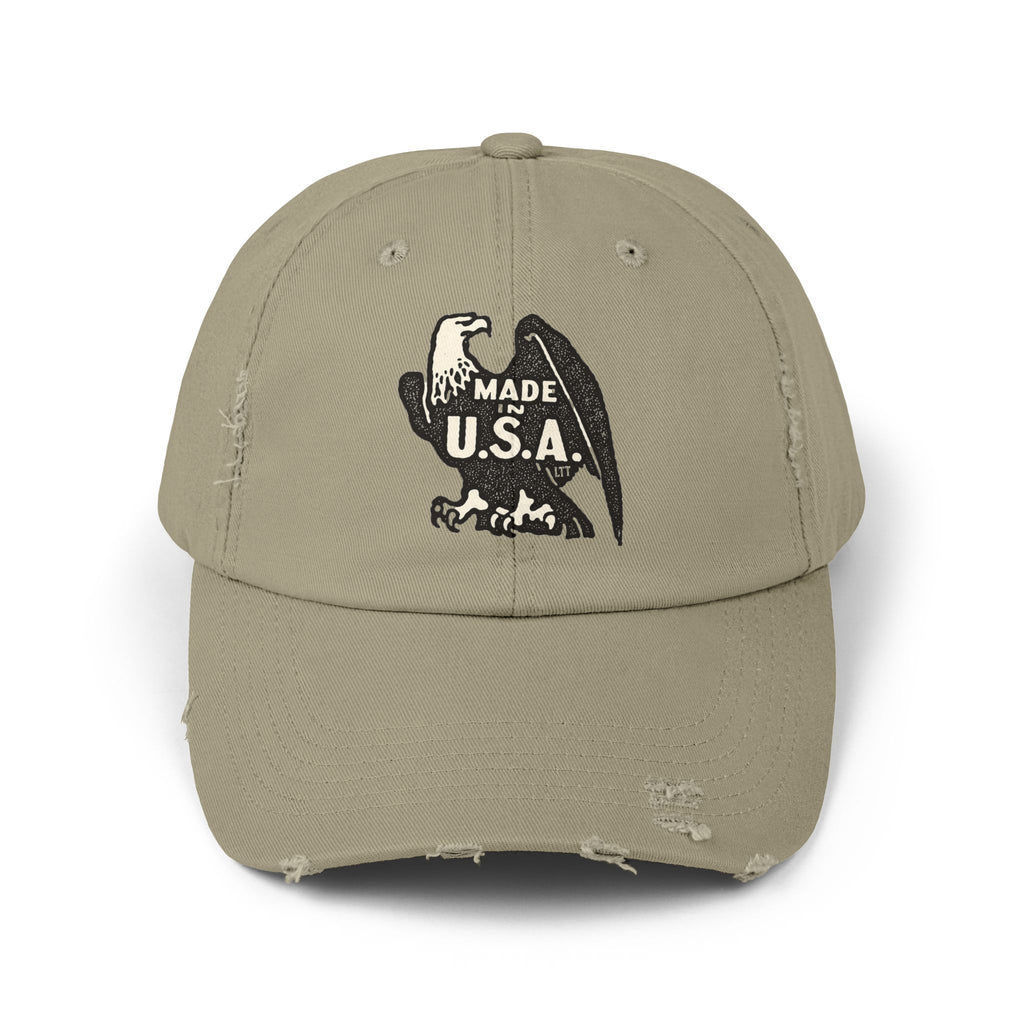 American Made Eagle Distressed Baseball Cap