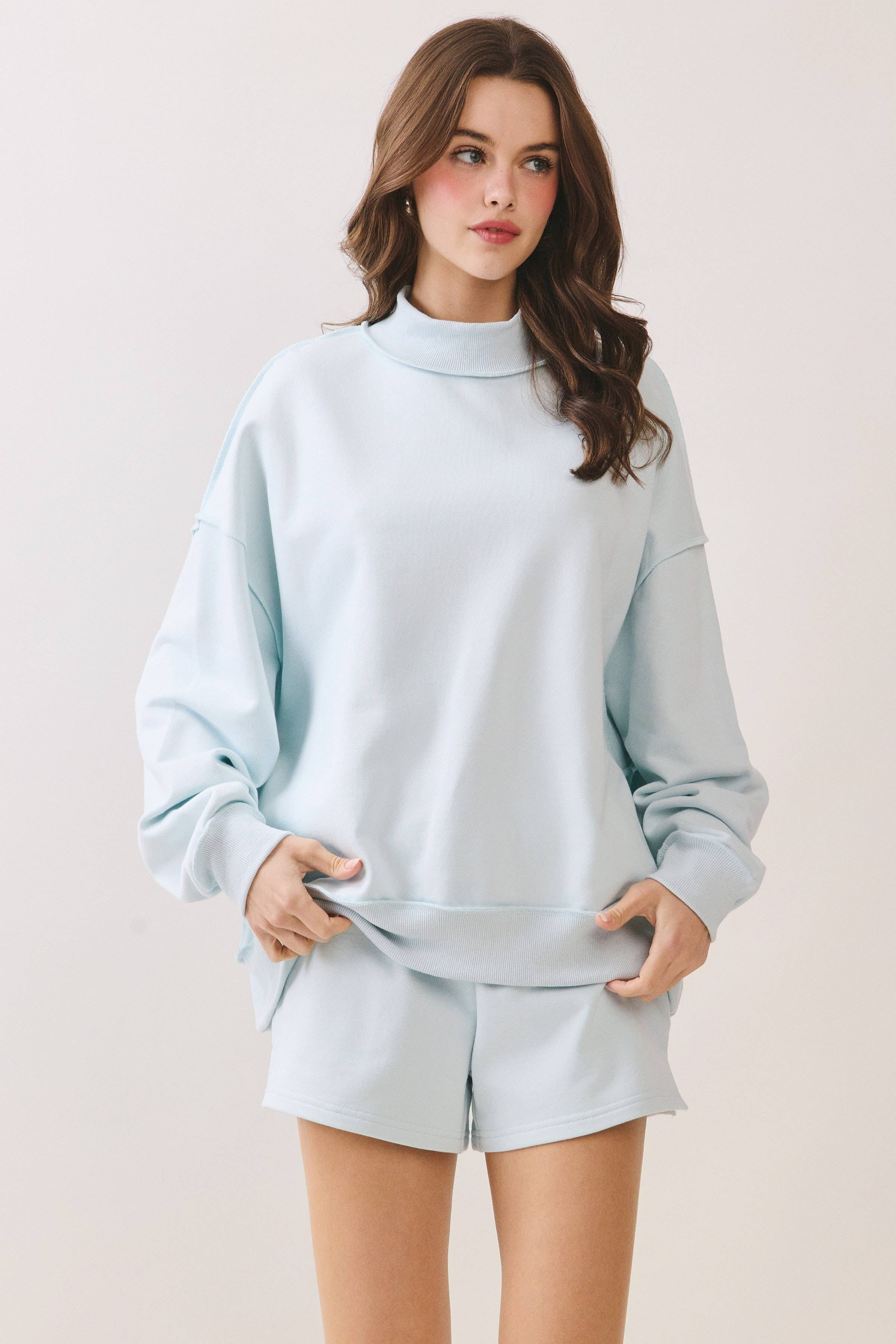 Sunset Skies Mock Neck Sweatshirt