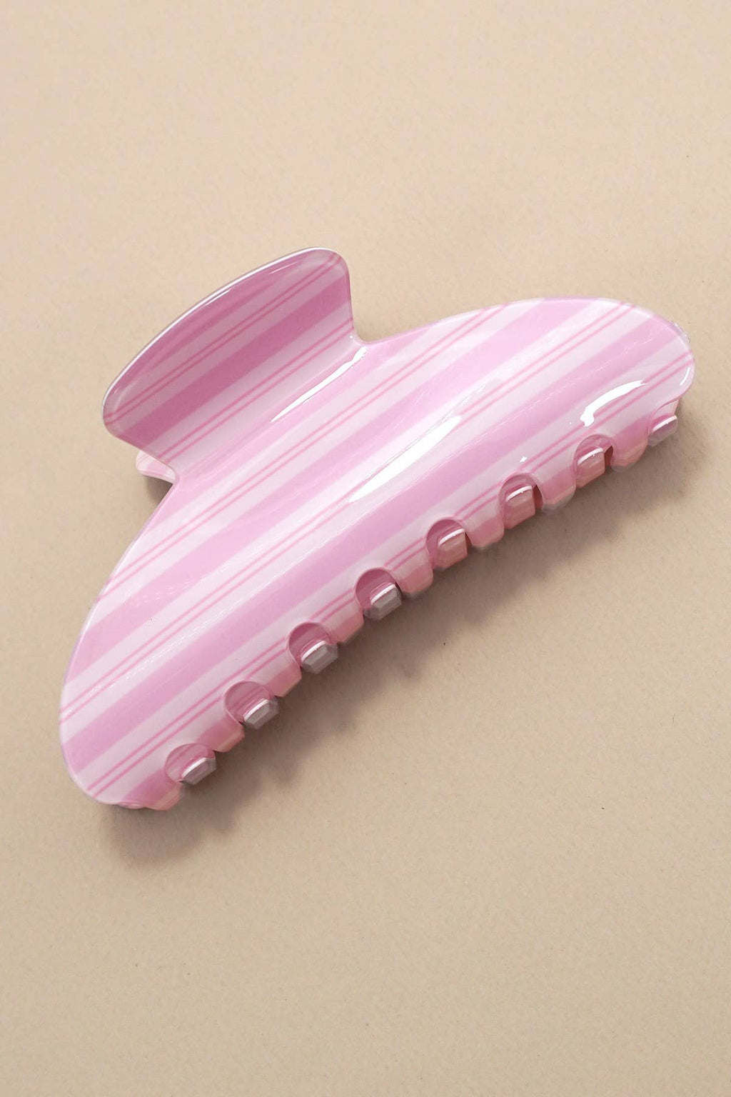 Stripe Oval Claw Clips