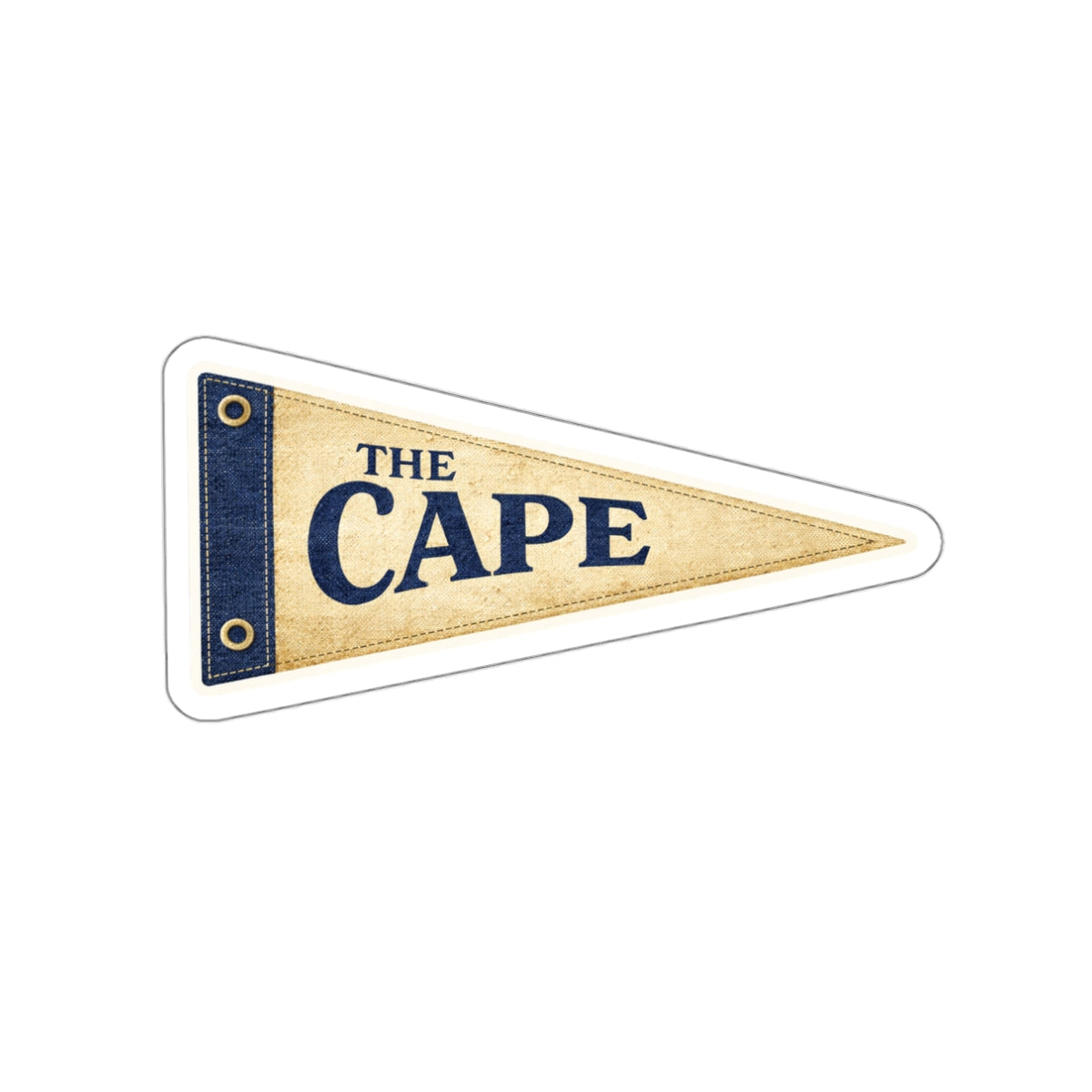Copy of Low-Tide Pennant Die-Cut Sticker — Vintage Nautical Sticker
