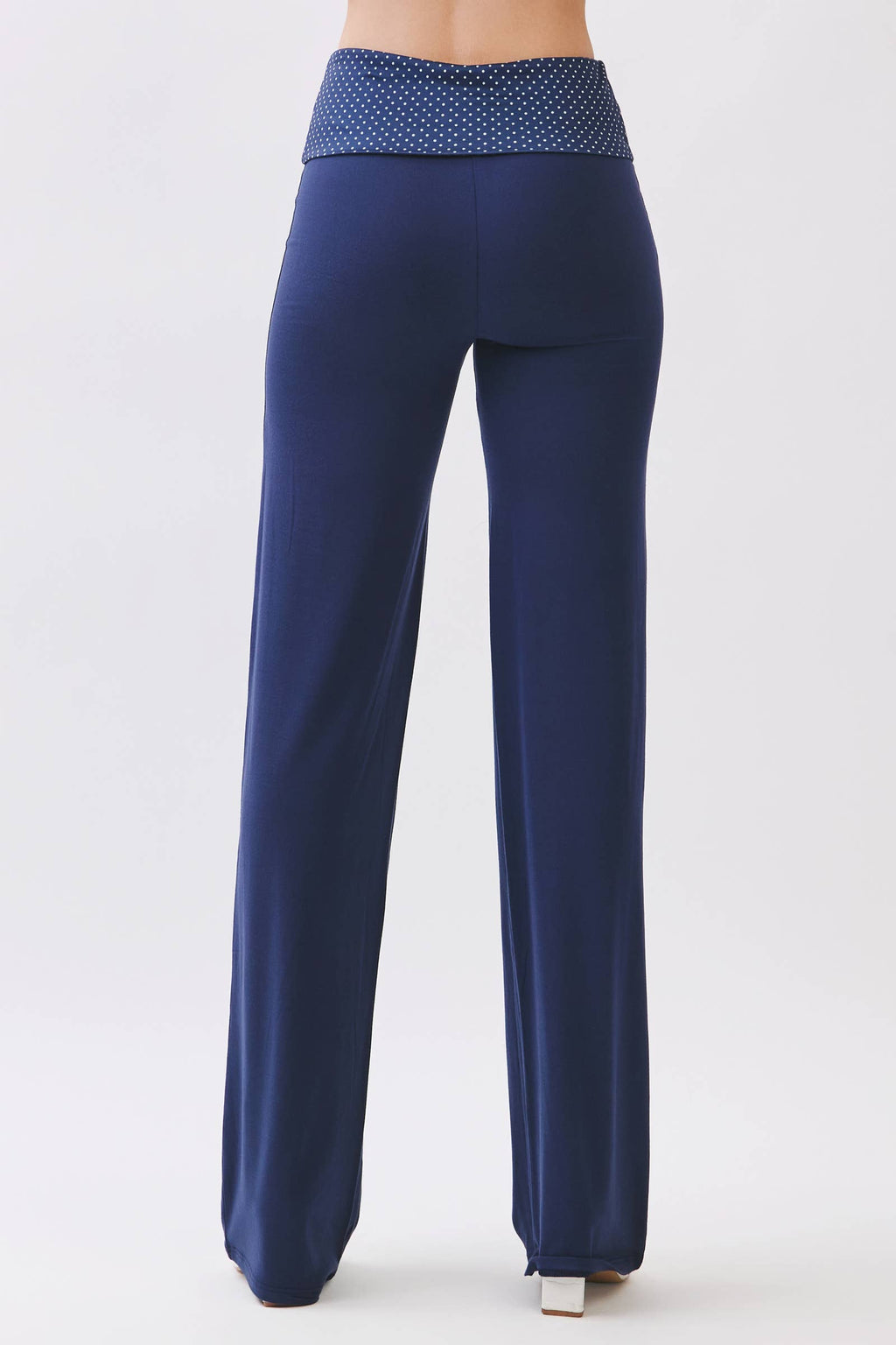 Polka dot fold over pant