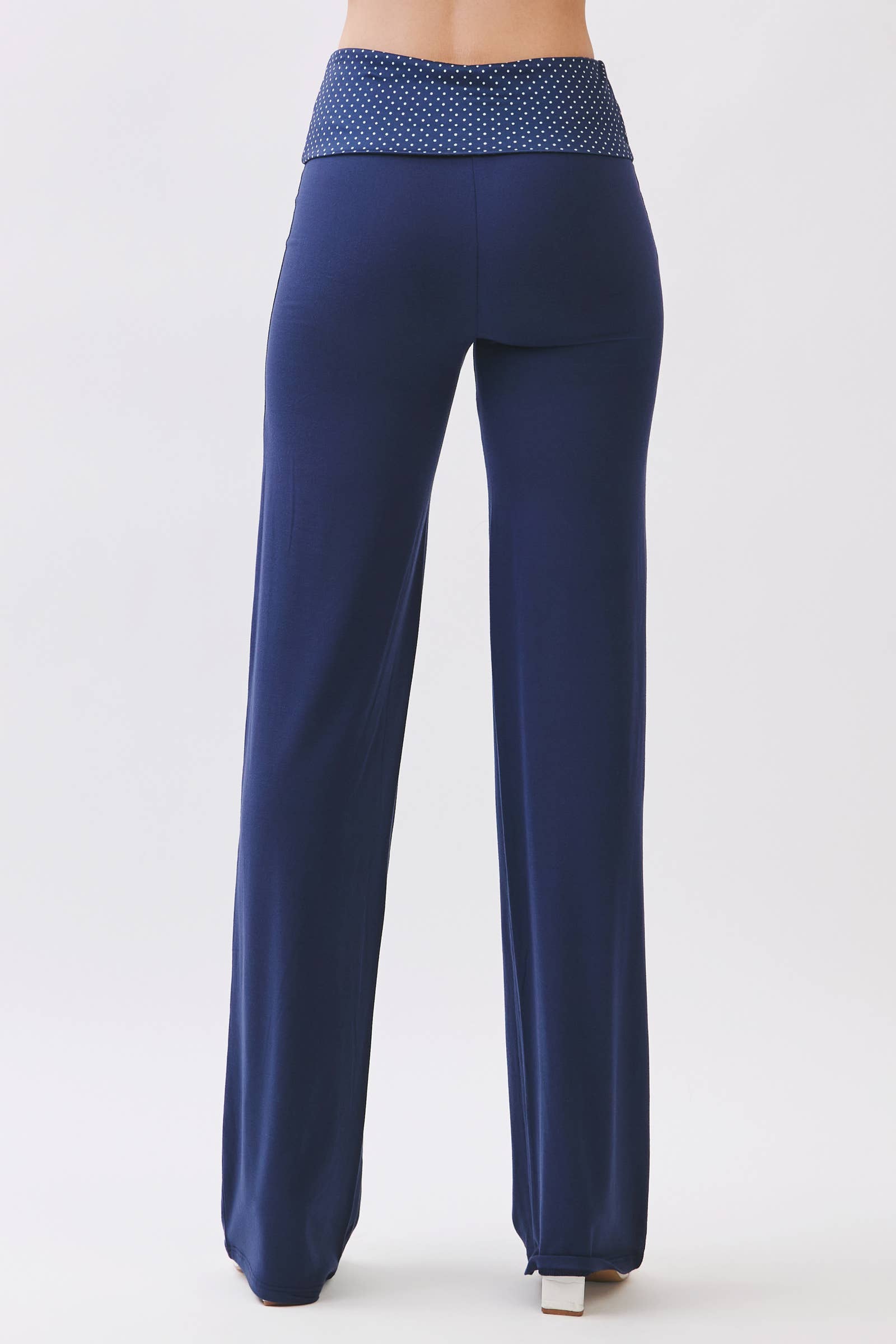 Polka dot fold over pant