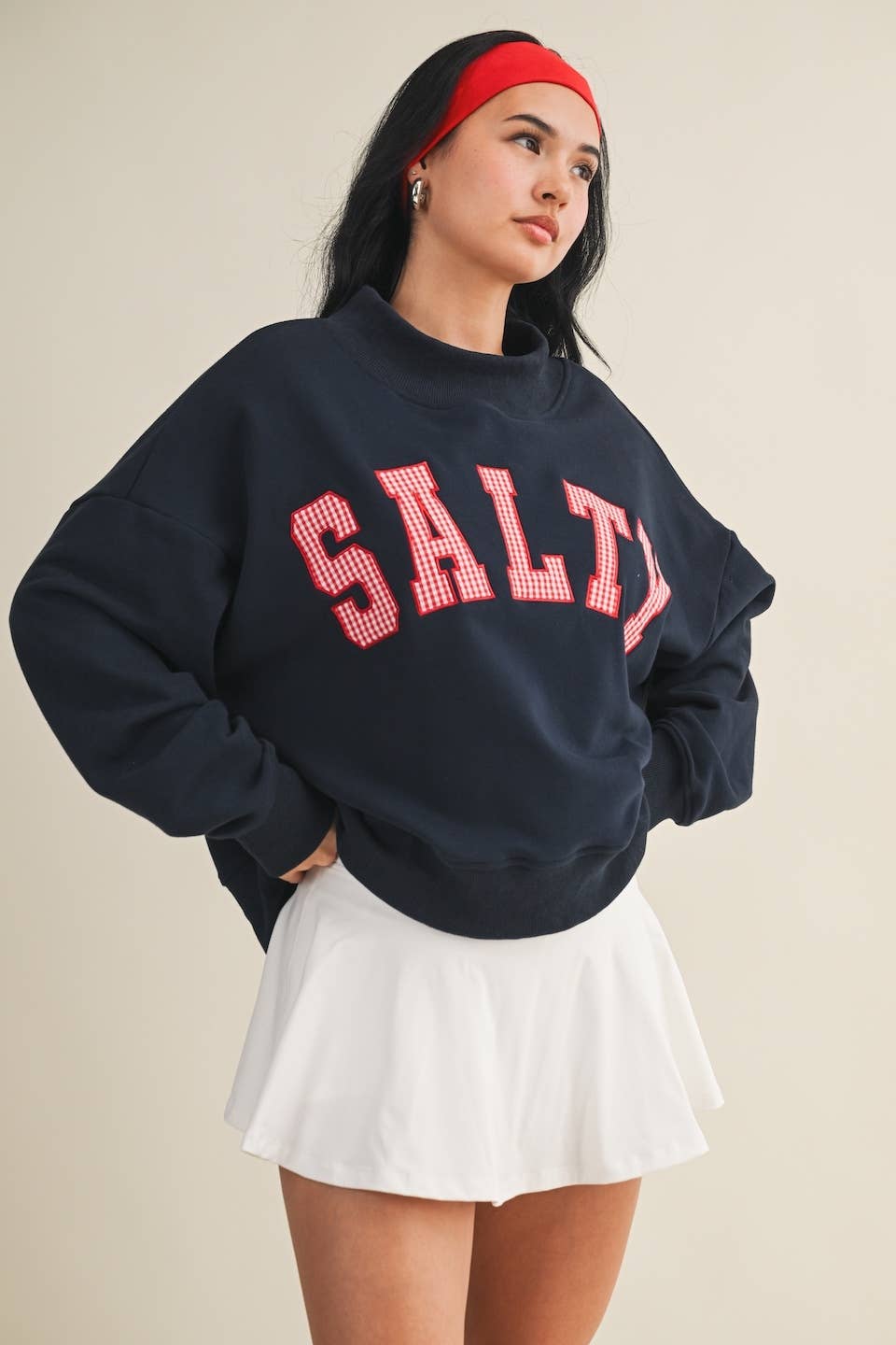 Salty Mock Neck Sweatshirt