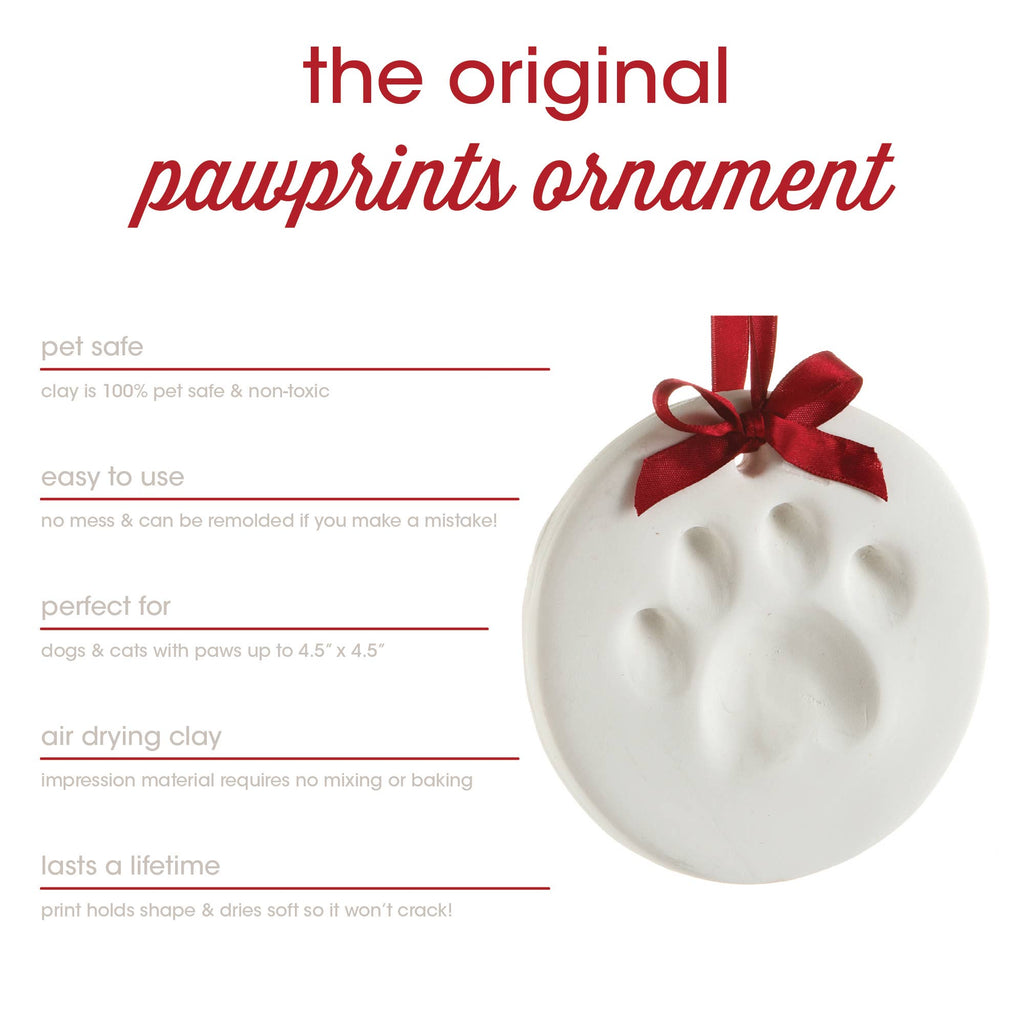 Pet Pawprint Christmas Ornament