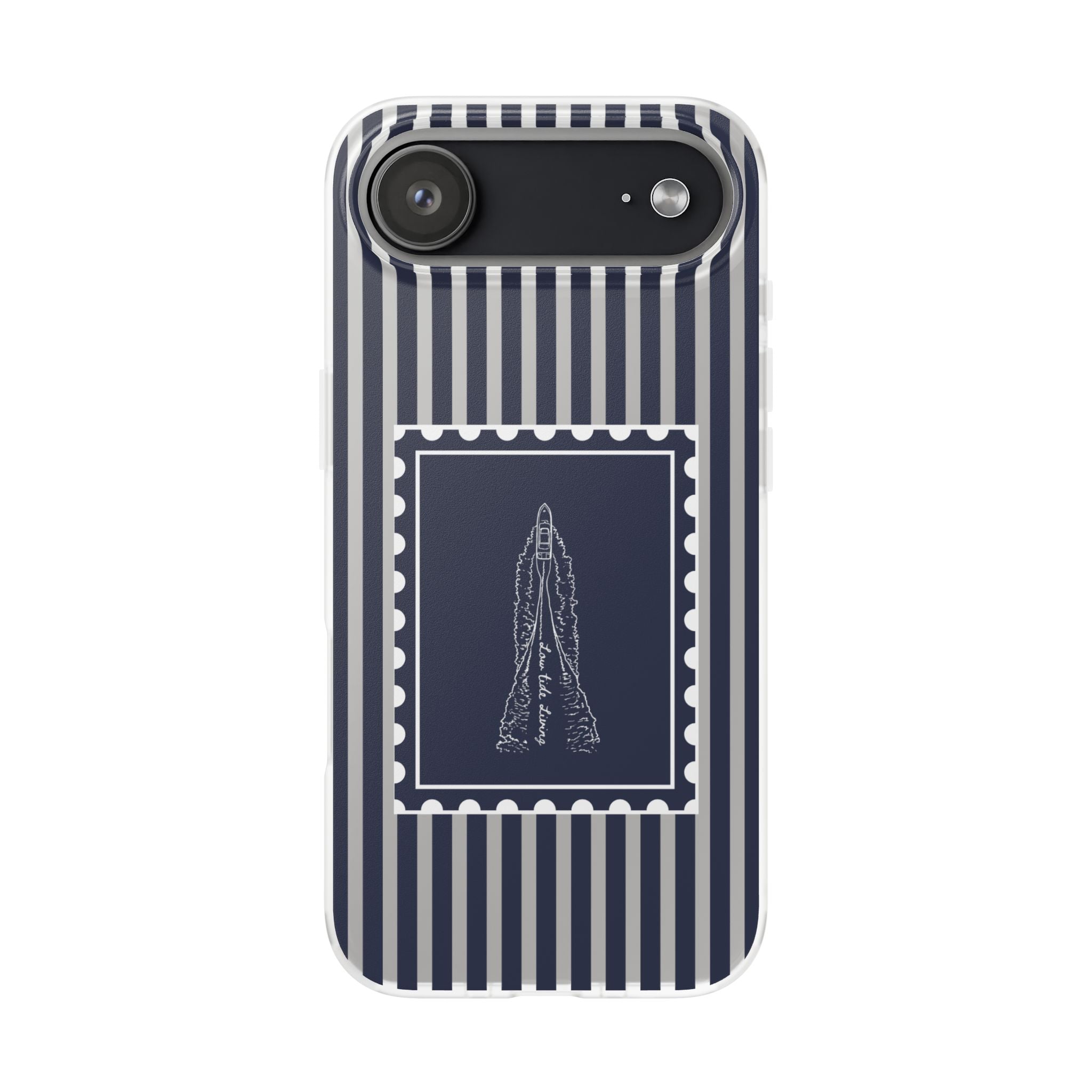 All Day Off Shore wake- Navy stripe phone case