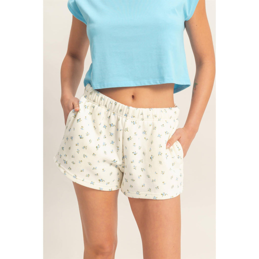 Ditsy Floral Terry Shorts