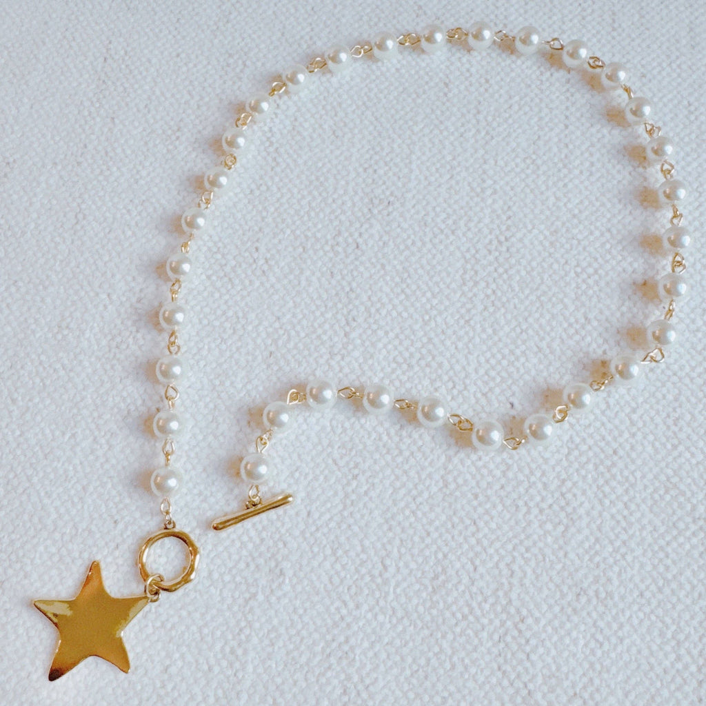 Star Pearl Chain Necklace