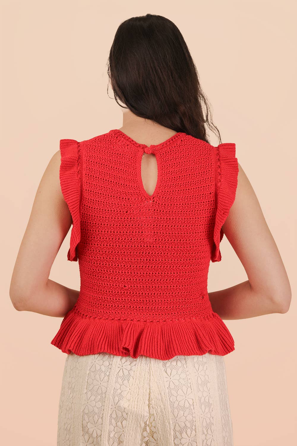 Reagan Ruffle Knit Top