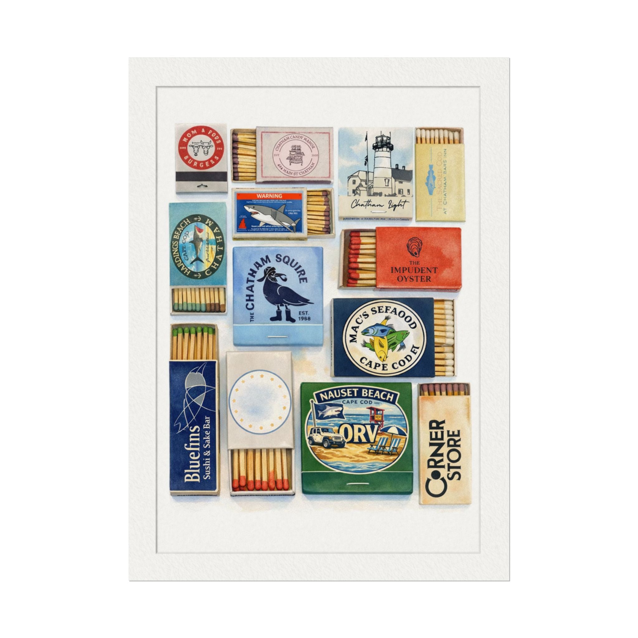 Chatham, MA - Matchbox print