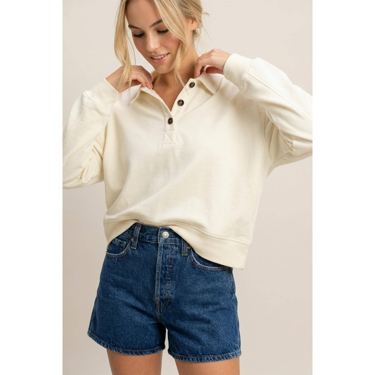Vanilla Cream Henley