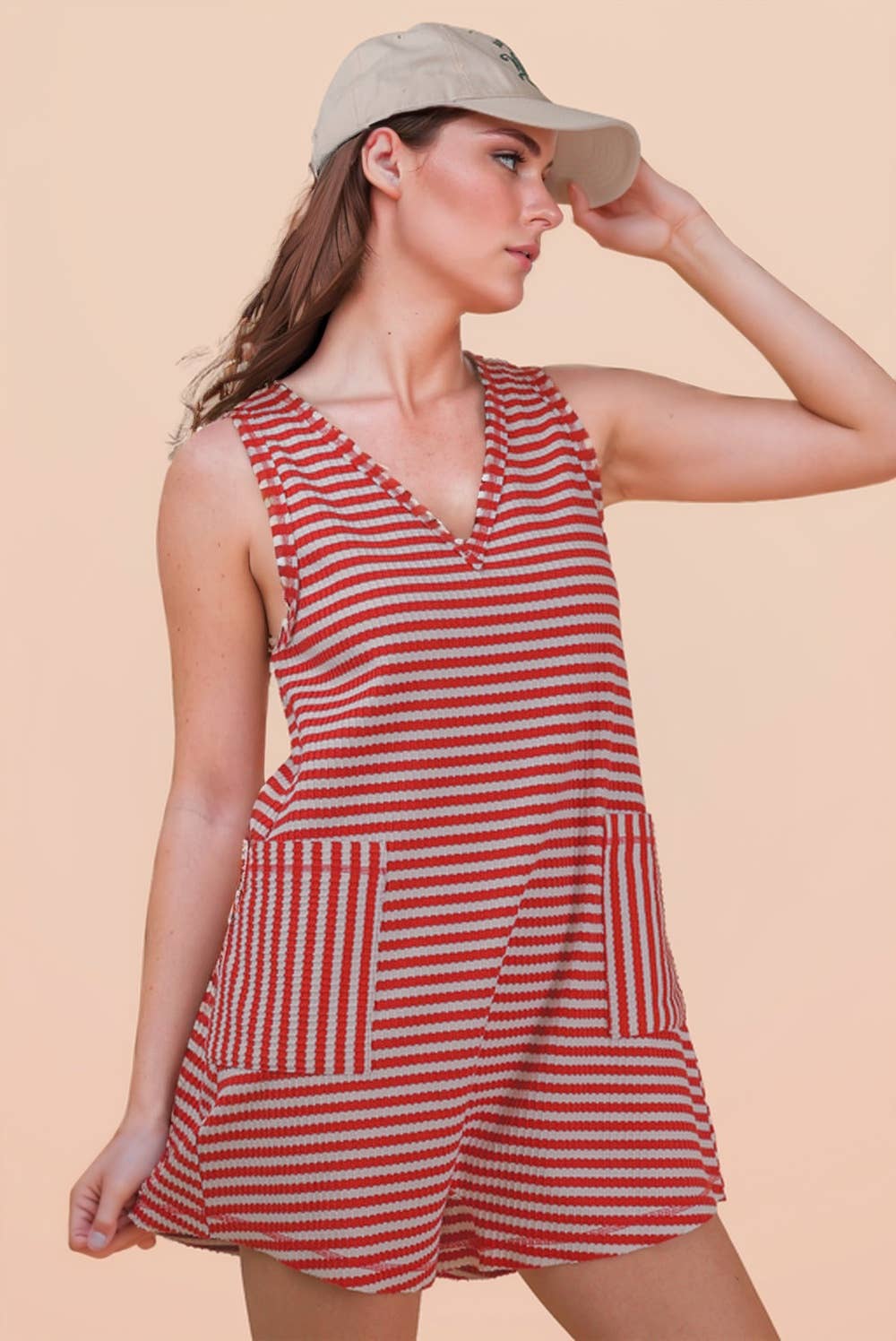Chelsea Knit Striped Romper