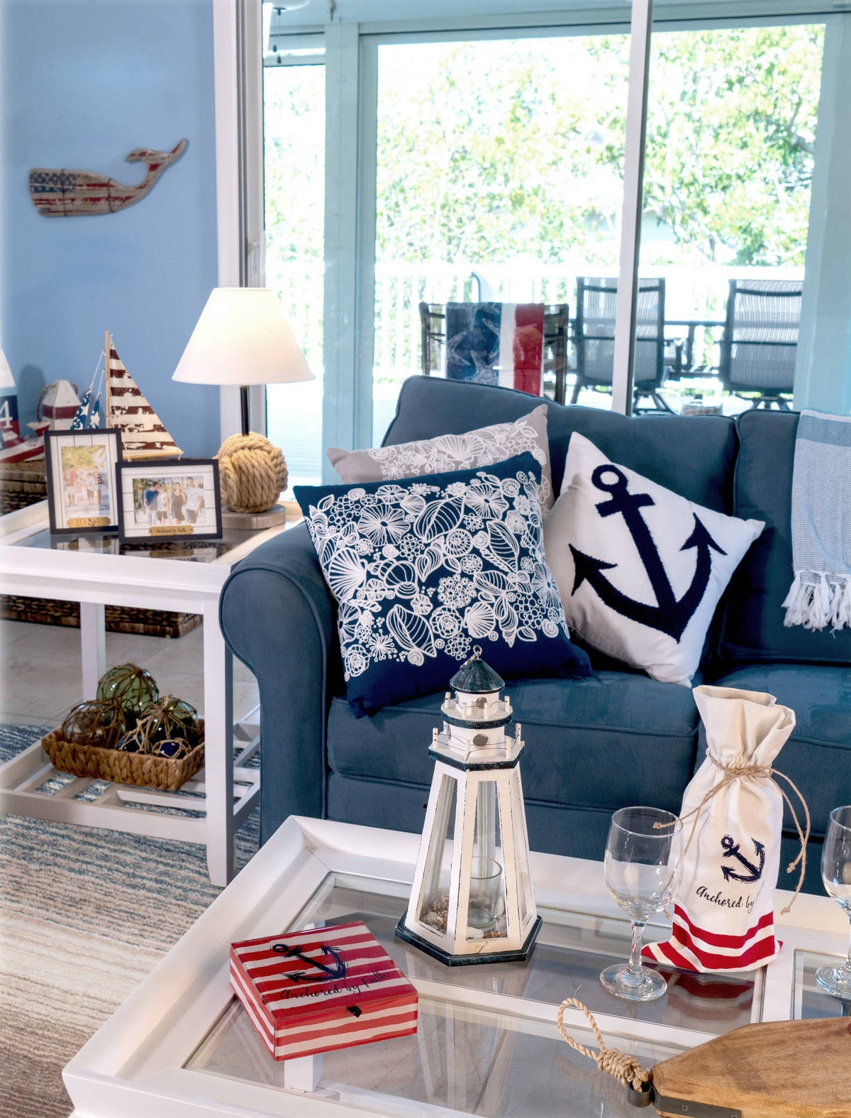 Anchor Throw Pillow