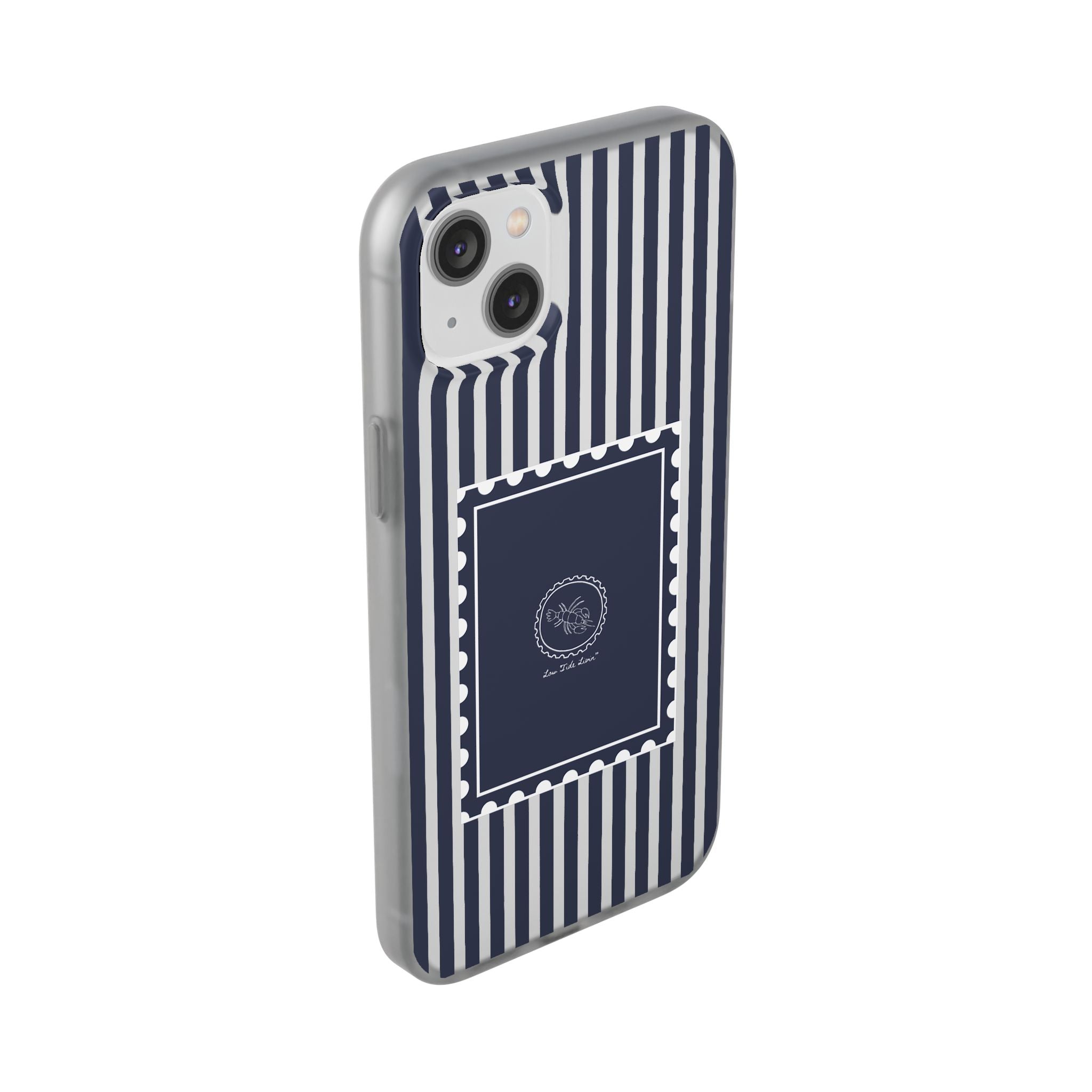 Stamped by the Sea- Navy Stripe phone case