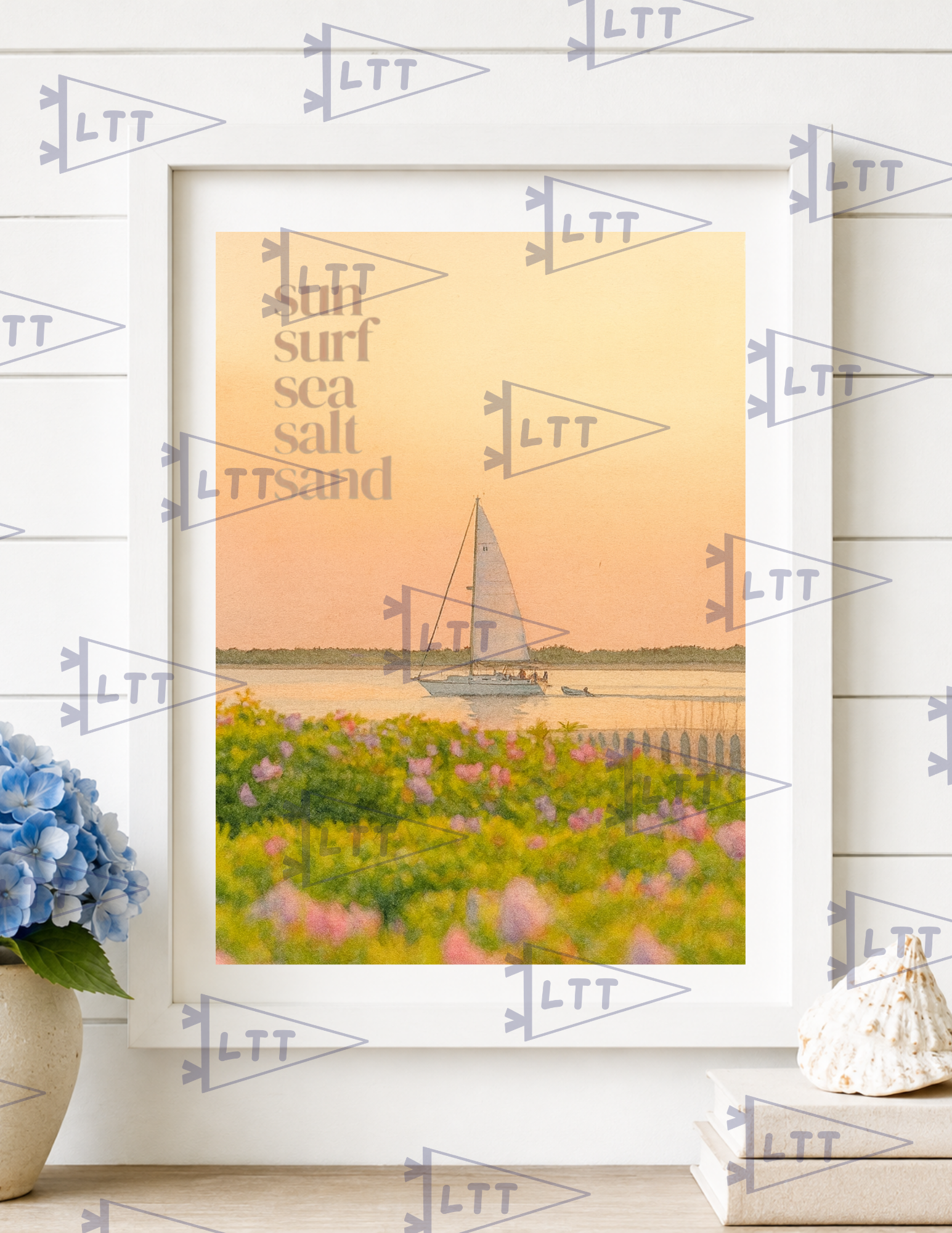 Sunset Sail Print and card