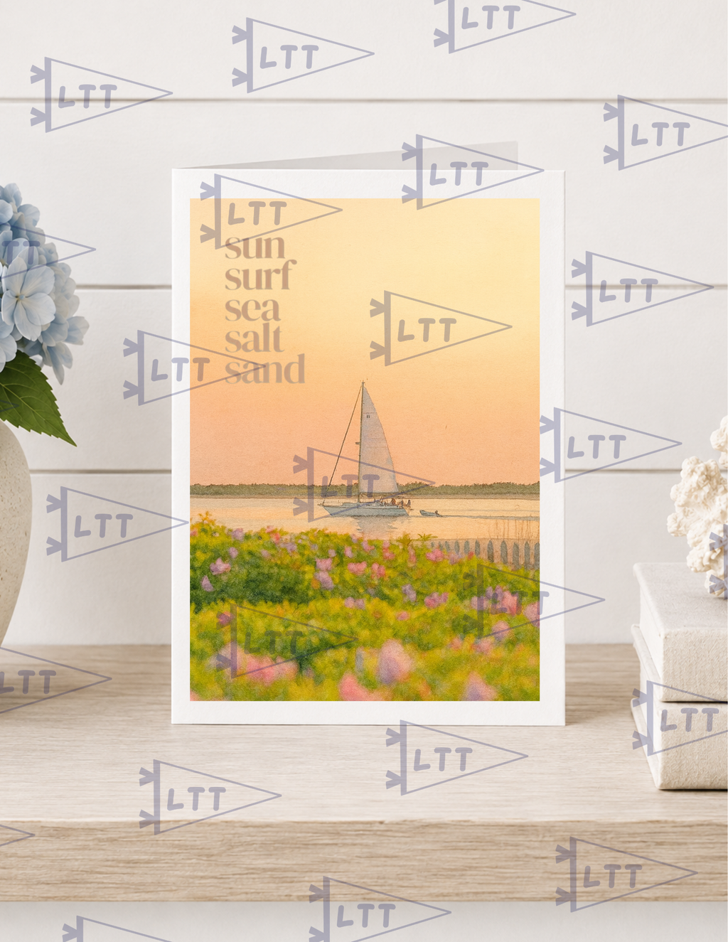Sunset Sail Print and card