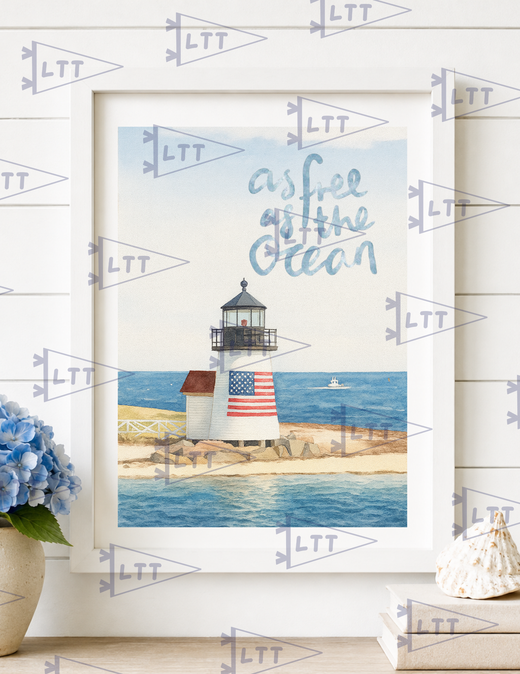 Bryant Point lighthouse Print and card