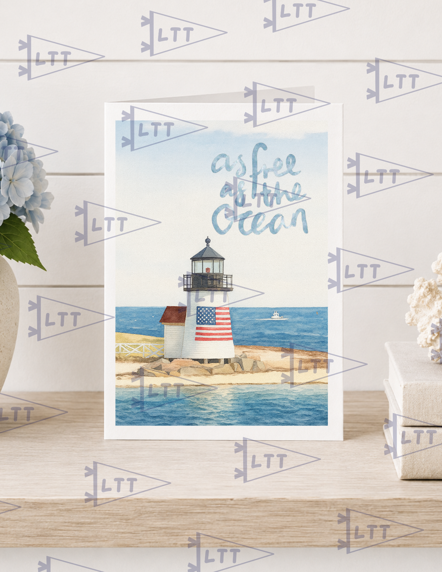 Bryant Point lighthouse Print and card