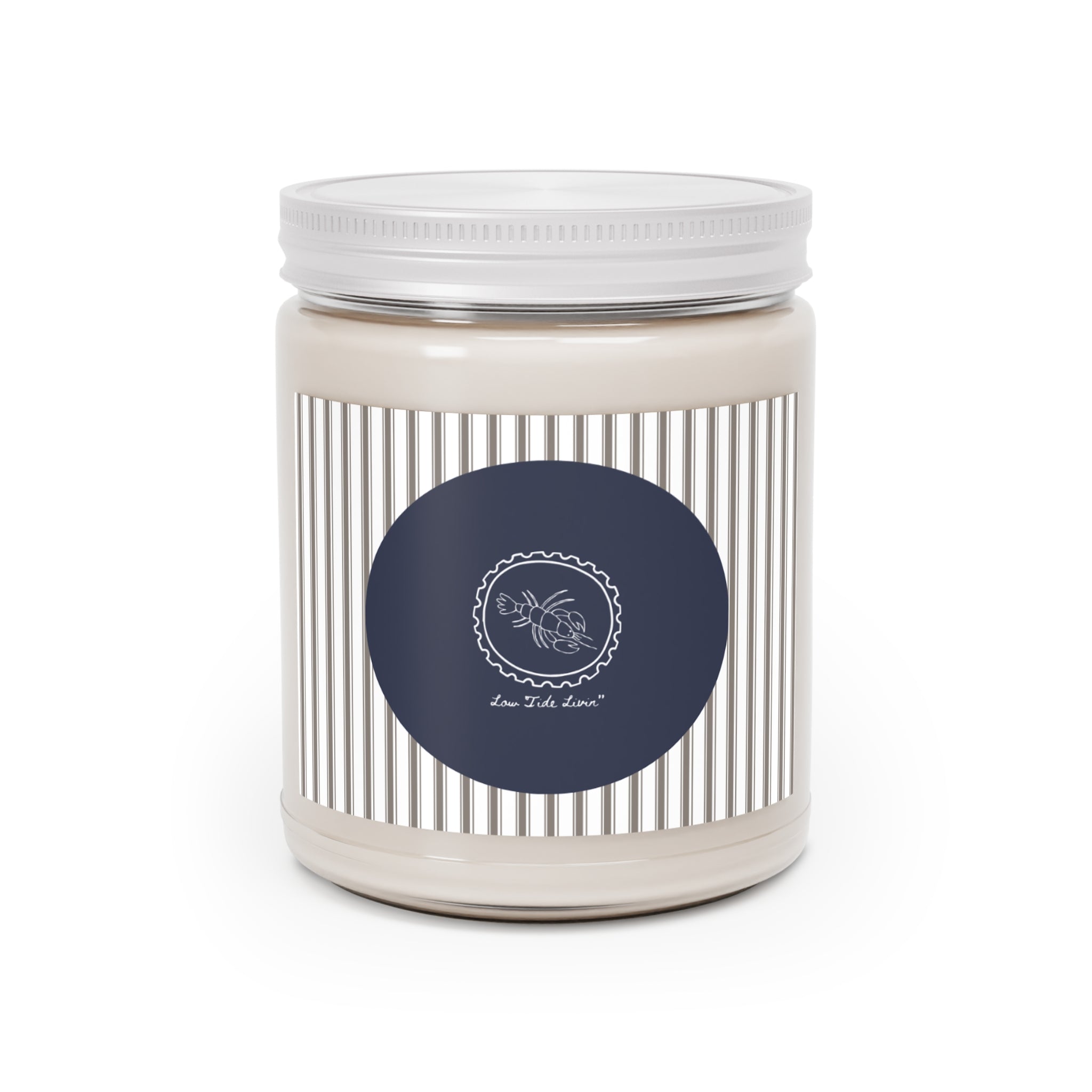 Navy Striped Low Tide Livin' Stamp- 9oz Vanilla bean