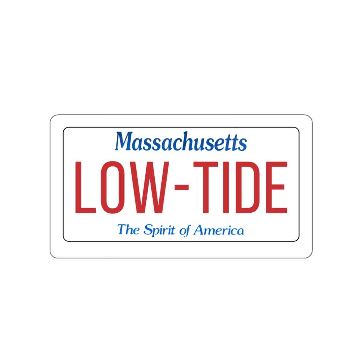 Low tide license plate Sticker