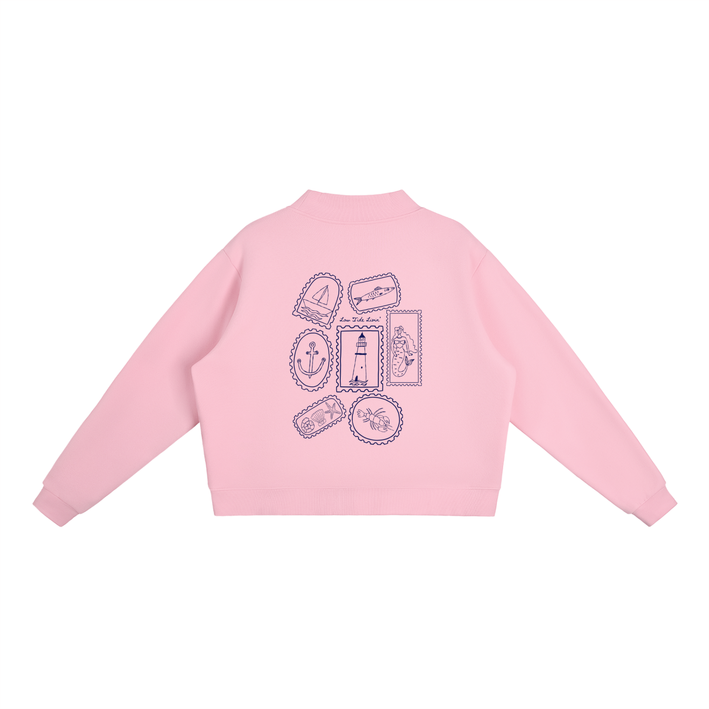 Stamped by the Sea Mock neck Sweatshirt