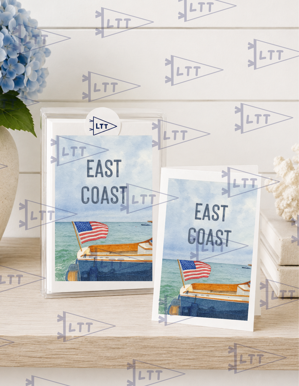 East Coast Boat Print and card