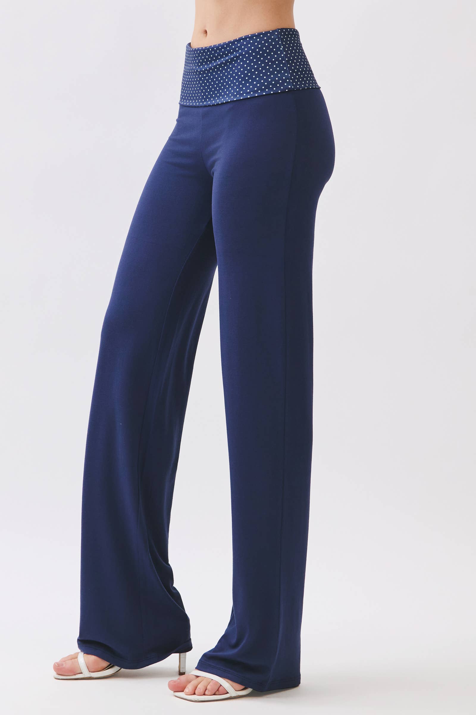 Polka dot fold over pant