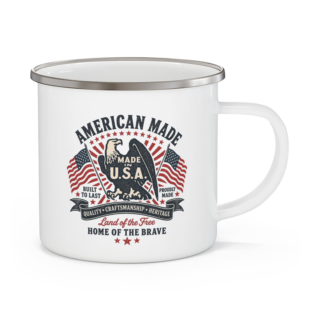 American Made Eagle Enamel Mug