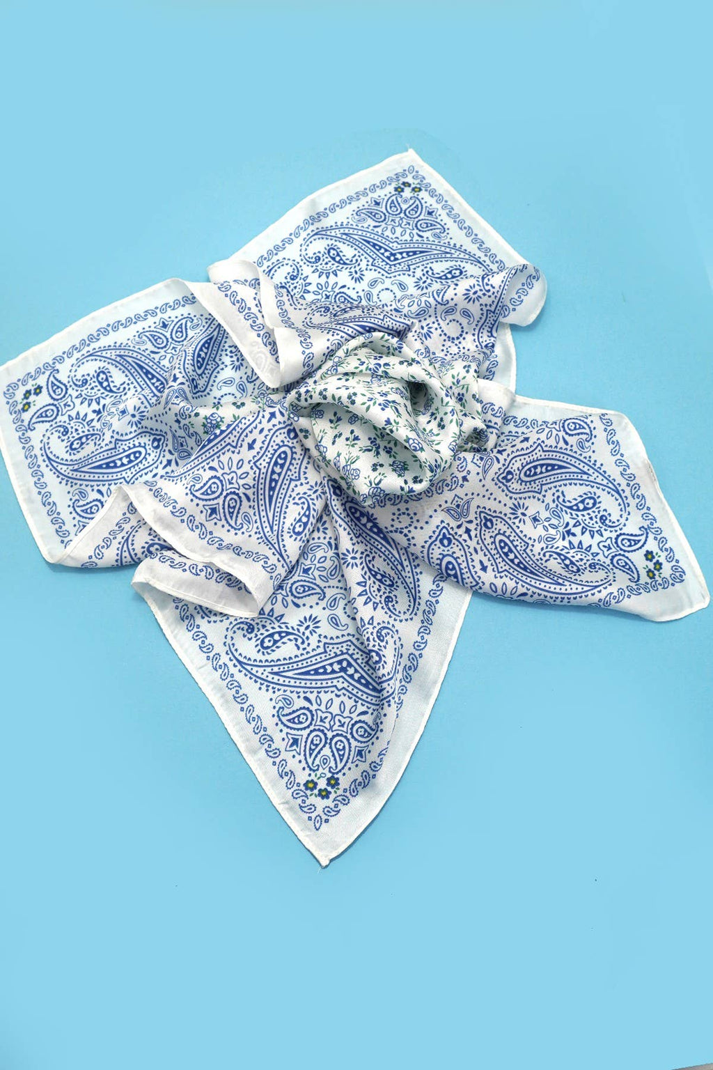 Floral Blue Scarf