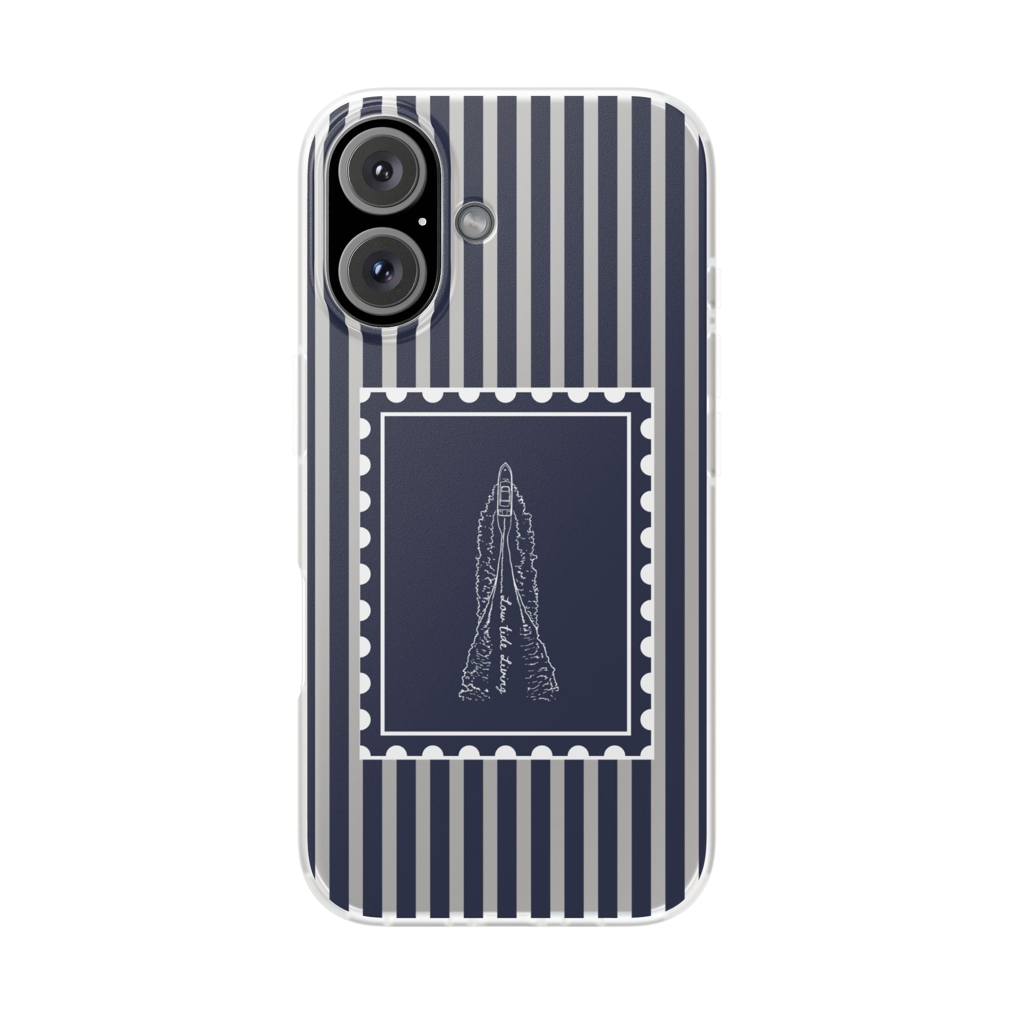 All Day Off Shore wake- Navy stripe phone case