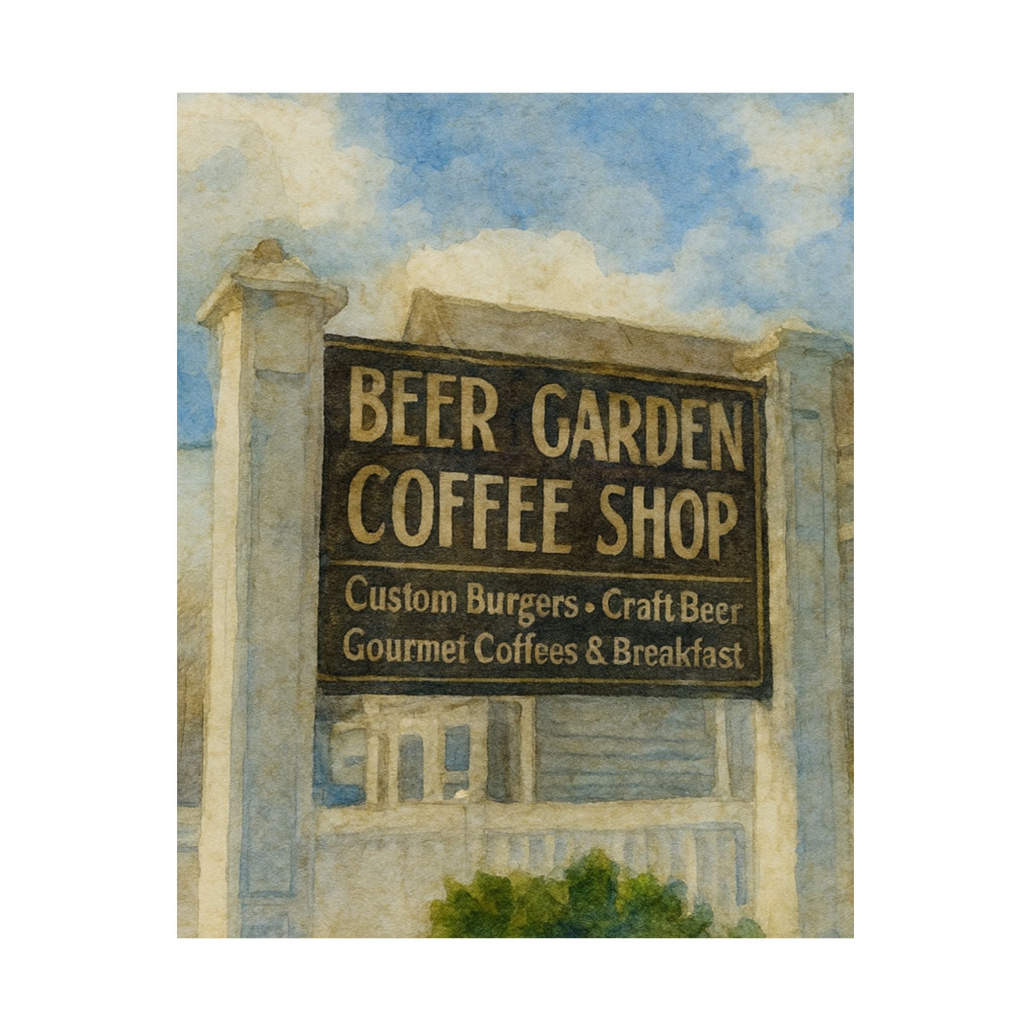 Perks Beer Garden Print